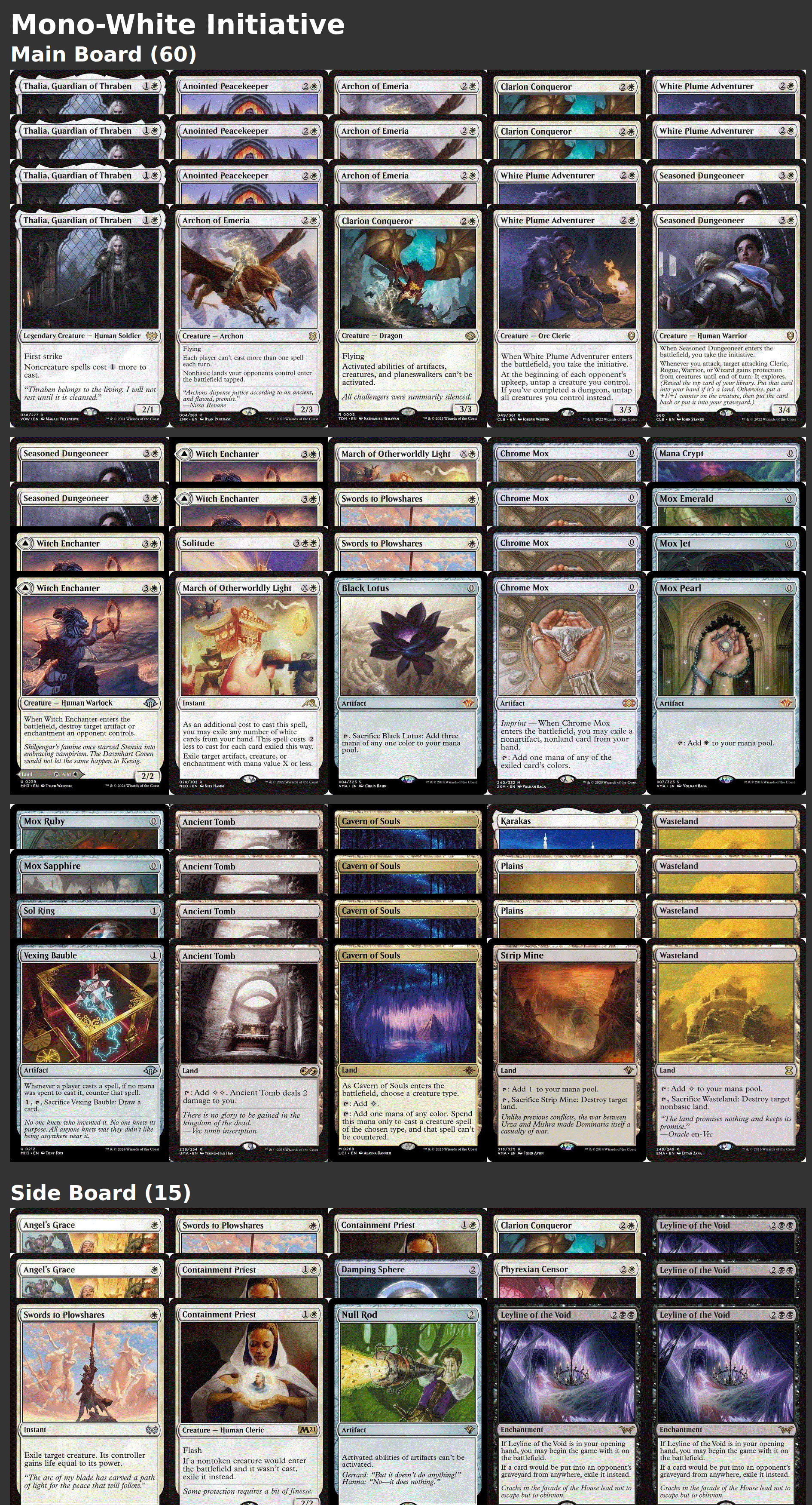 Mono-White Initiative