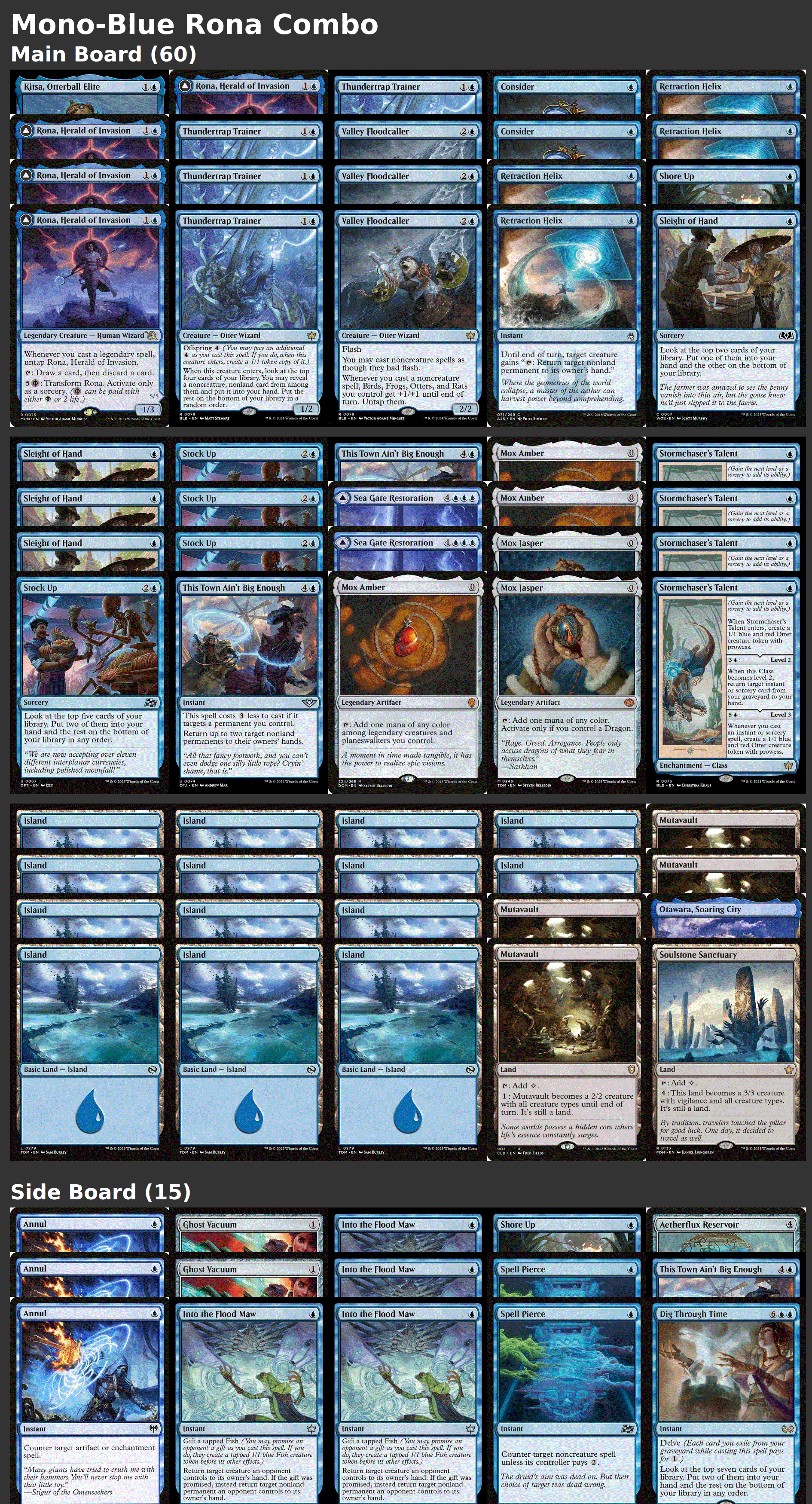 Mono-Blue Rona Combo