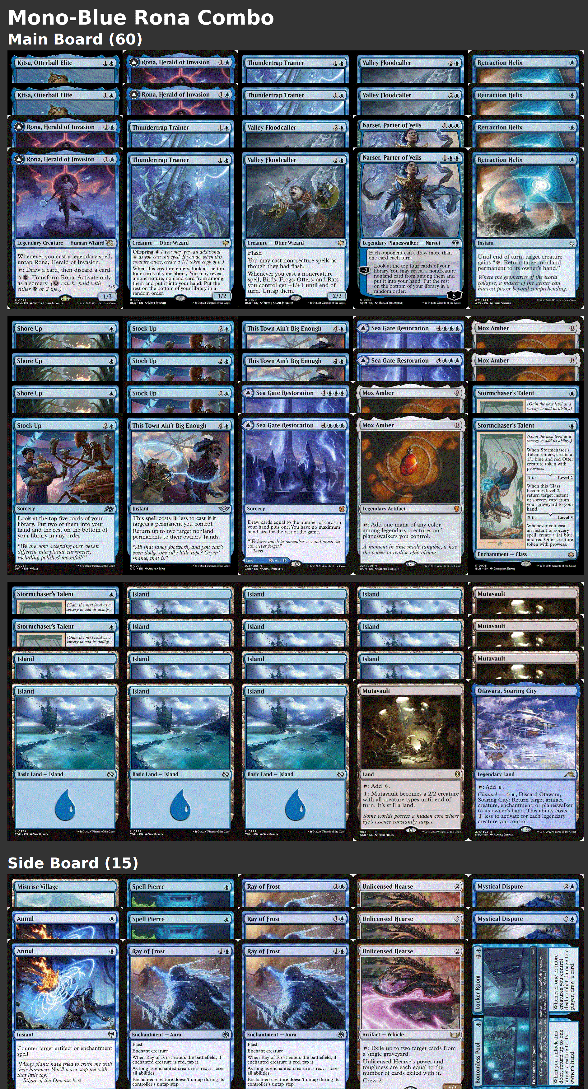 Mono-Blue Rona Combo