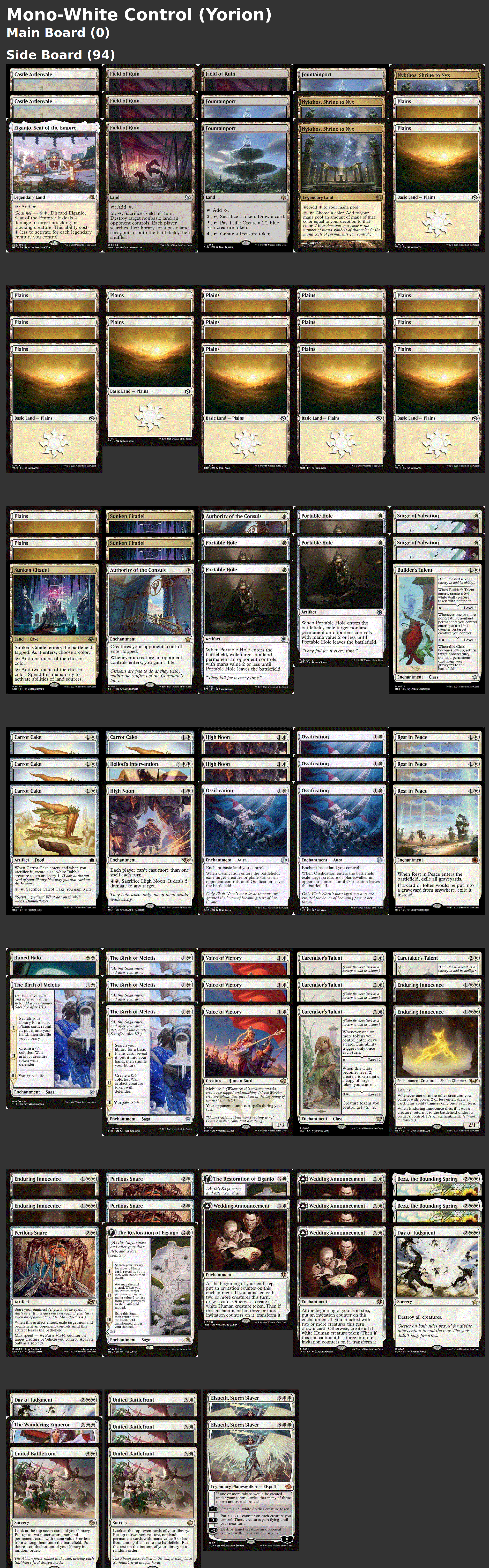 Mono-White Control (Yorion)