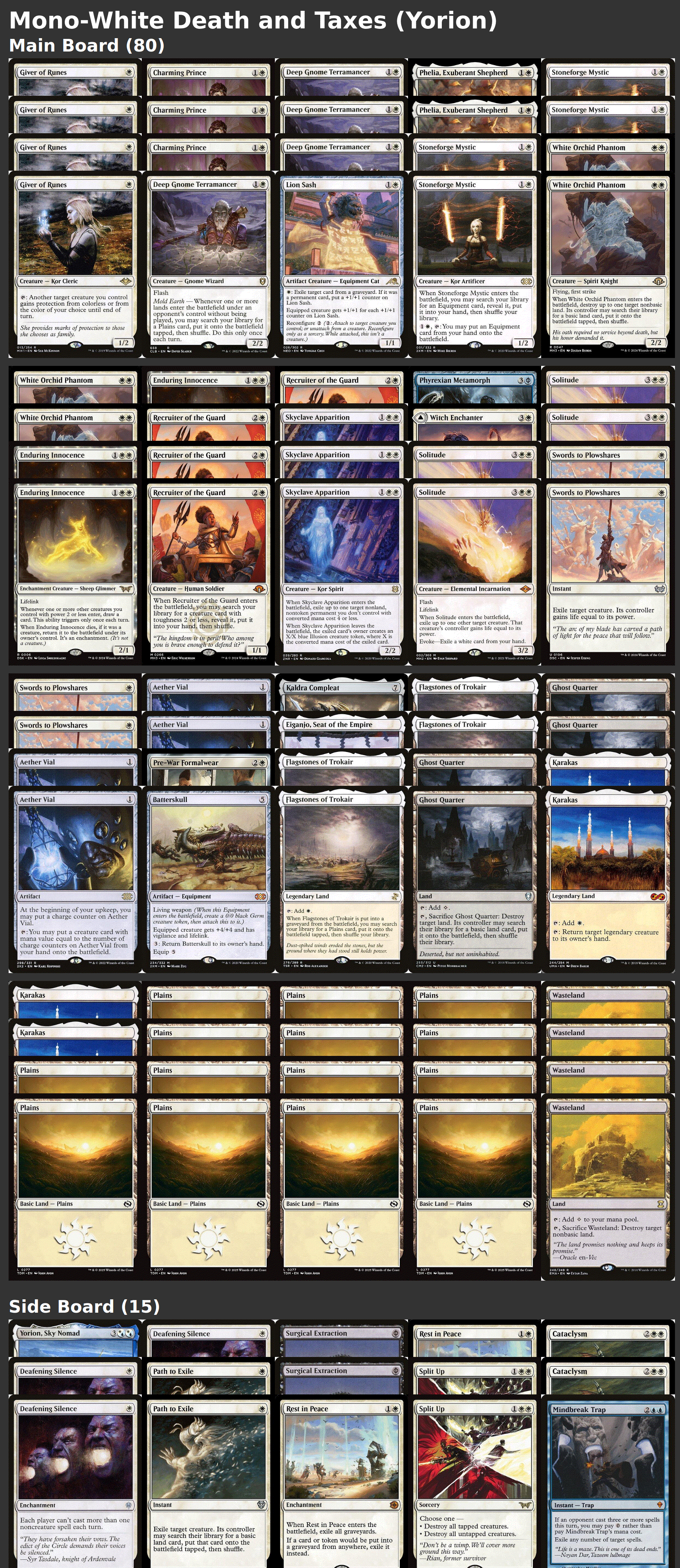 Mono-White Death and Taxes (Yorion)