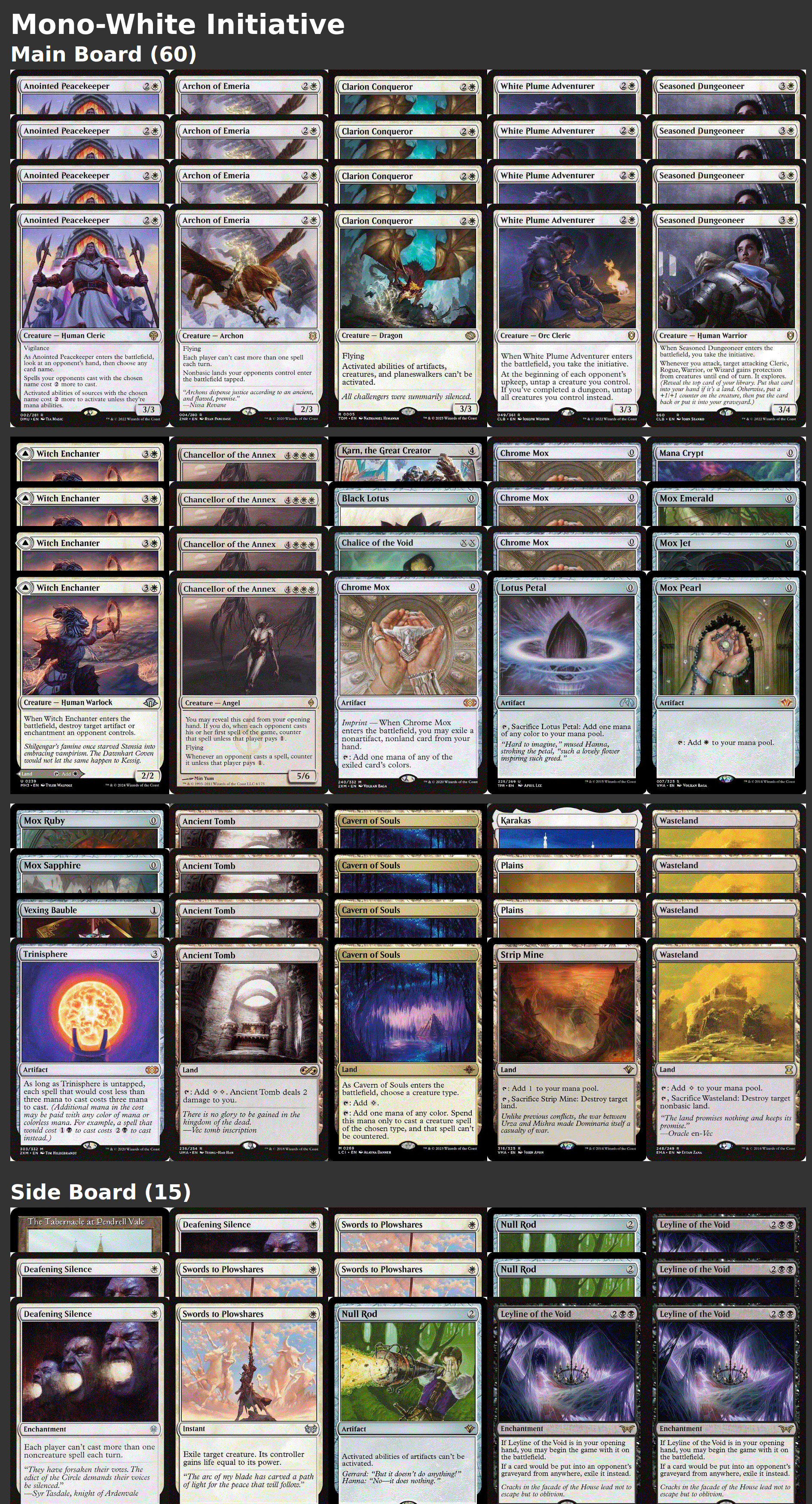 Mono-White Initiative