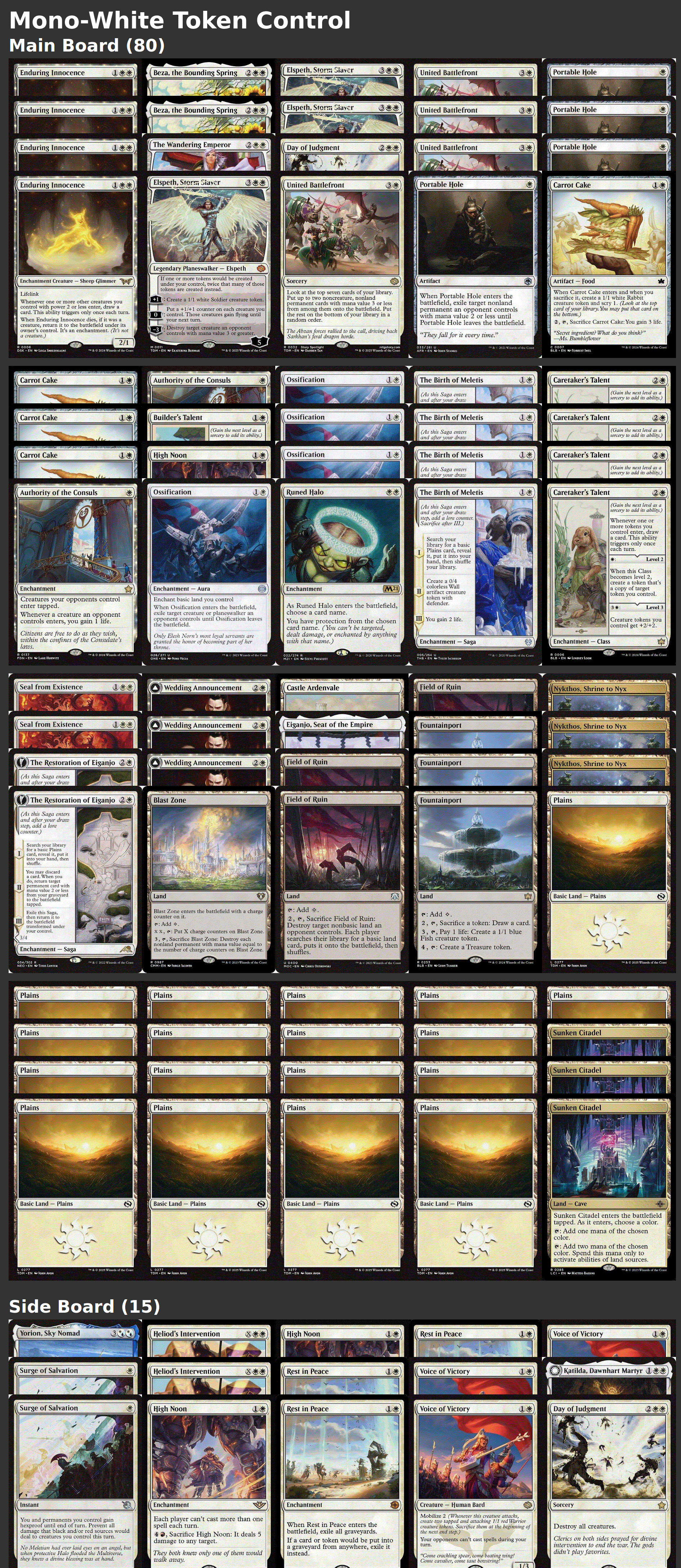 Mono-White Token Control