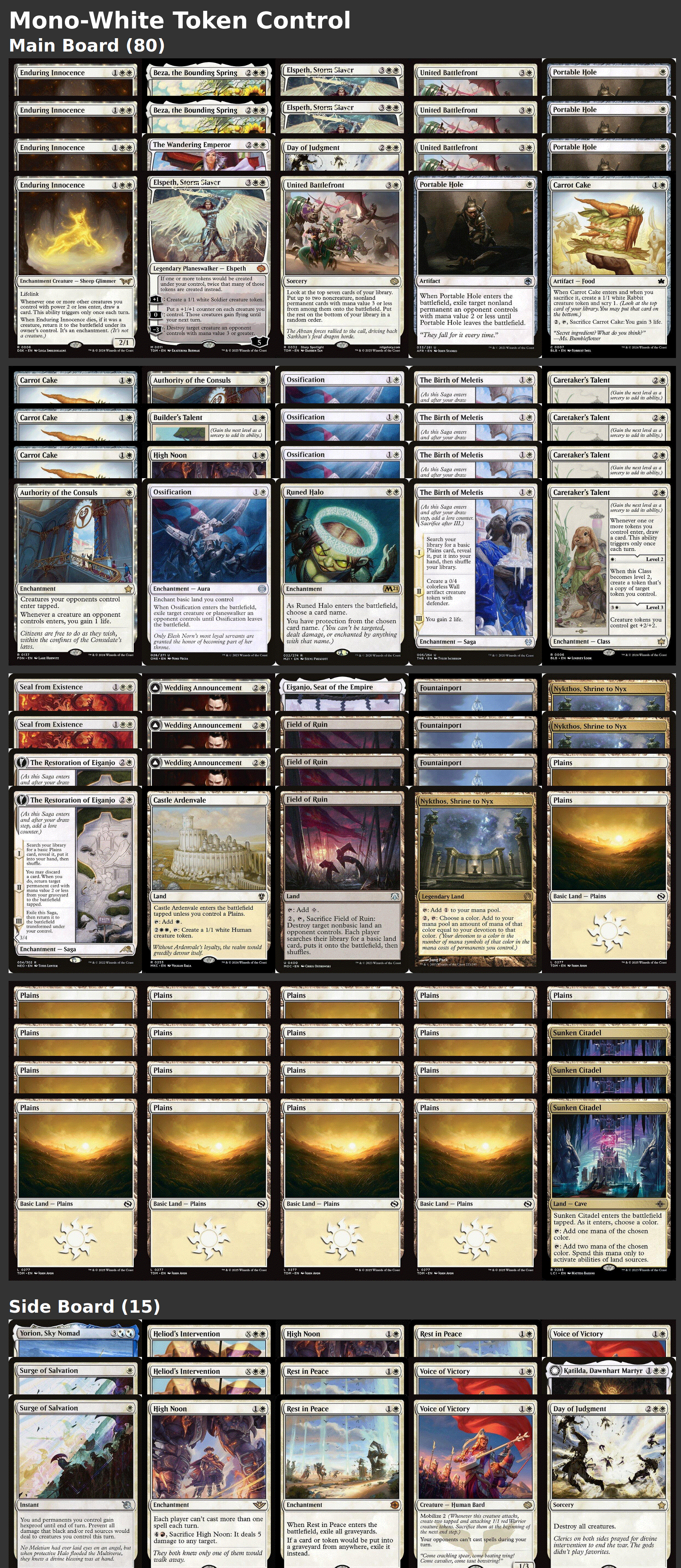 Mono-White Token Control