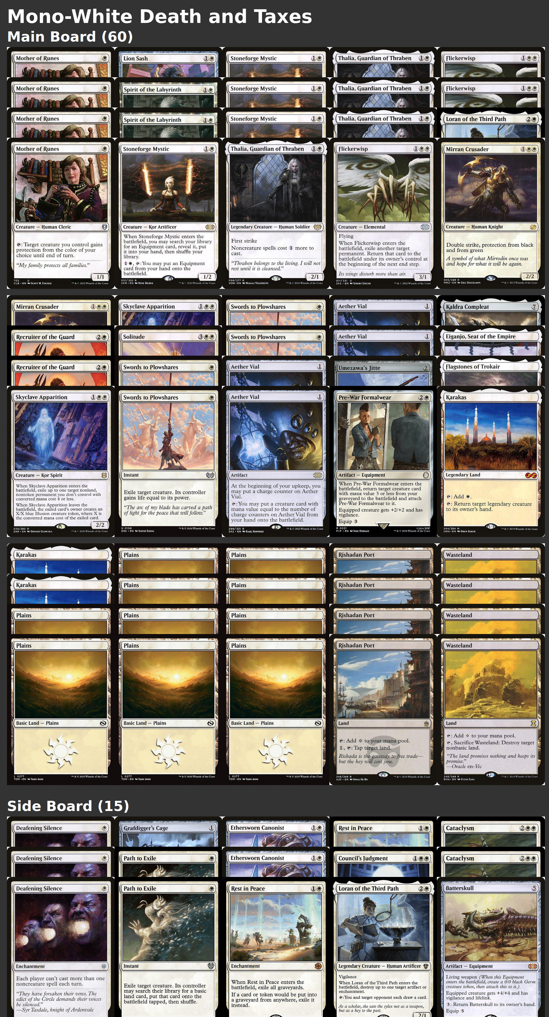 Mono-White Death and Taxes