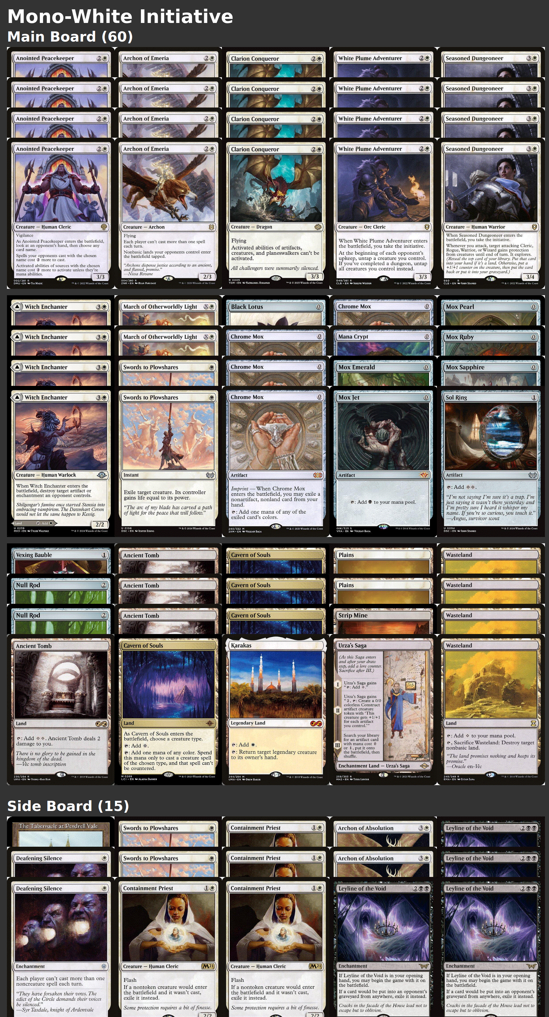 Mono-White Initiative