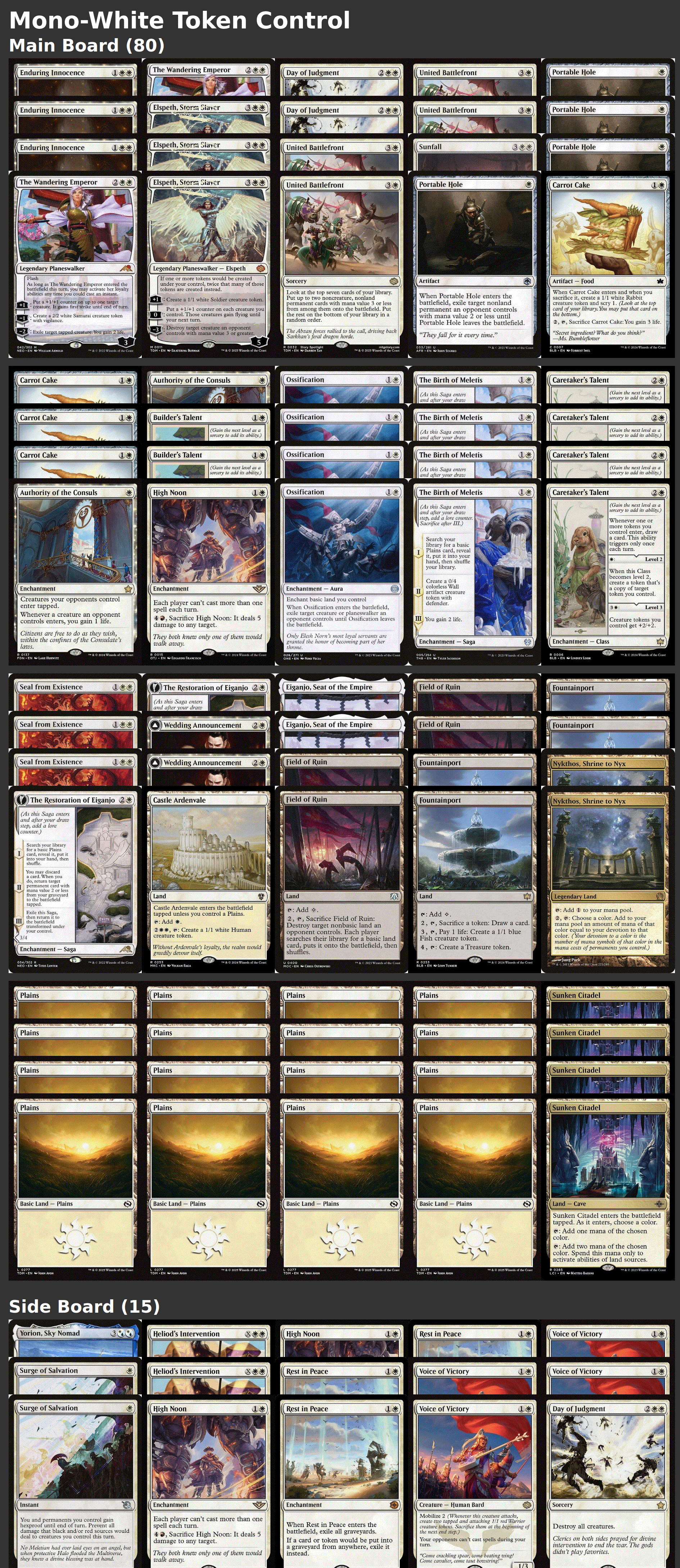 Mono-White Token Control