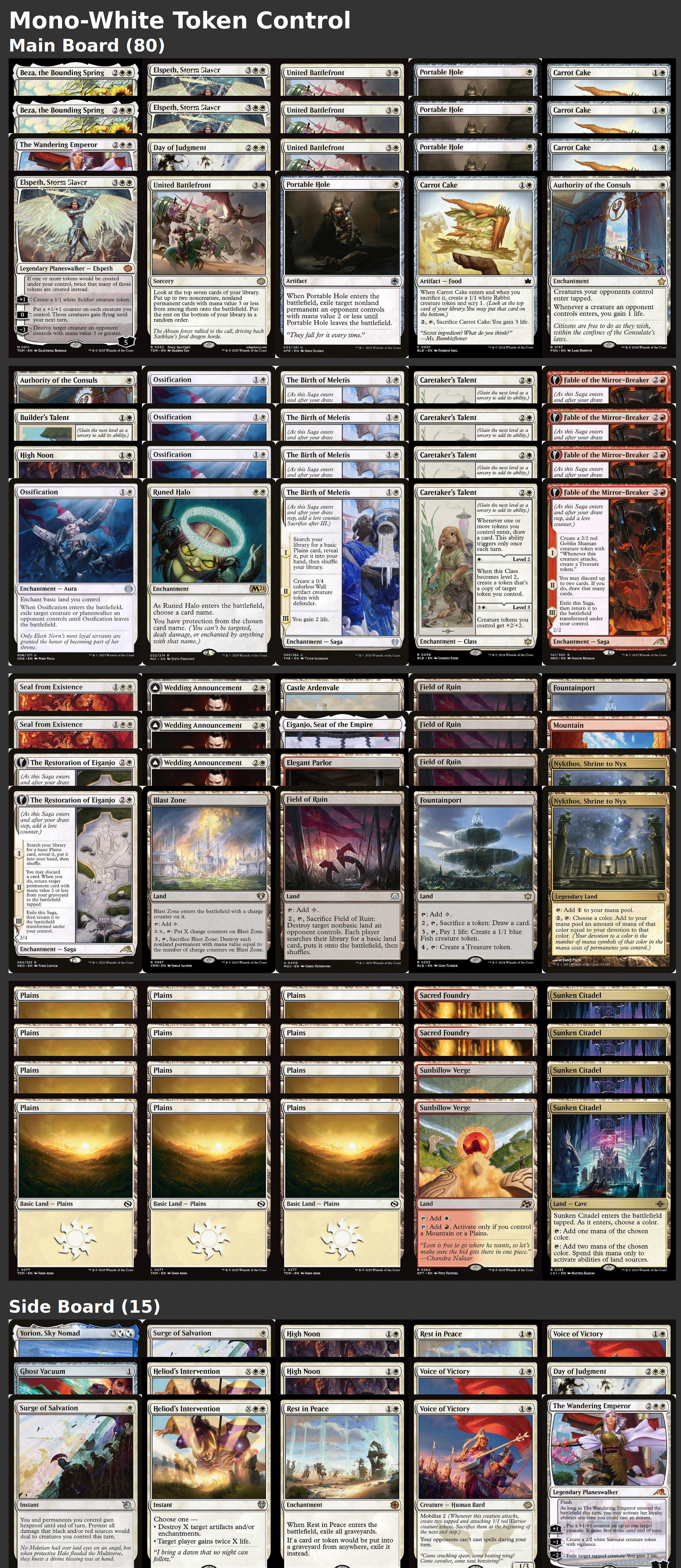 Mono-White Token Control