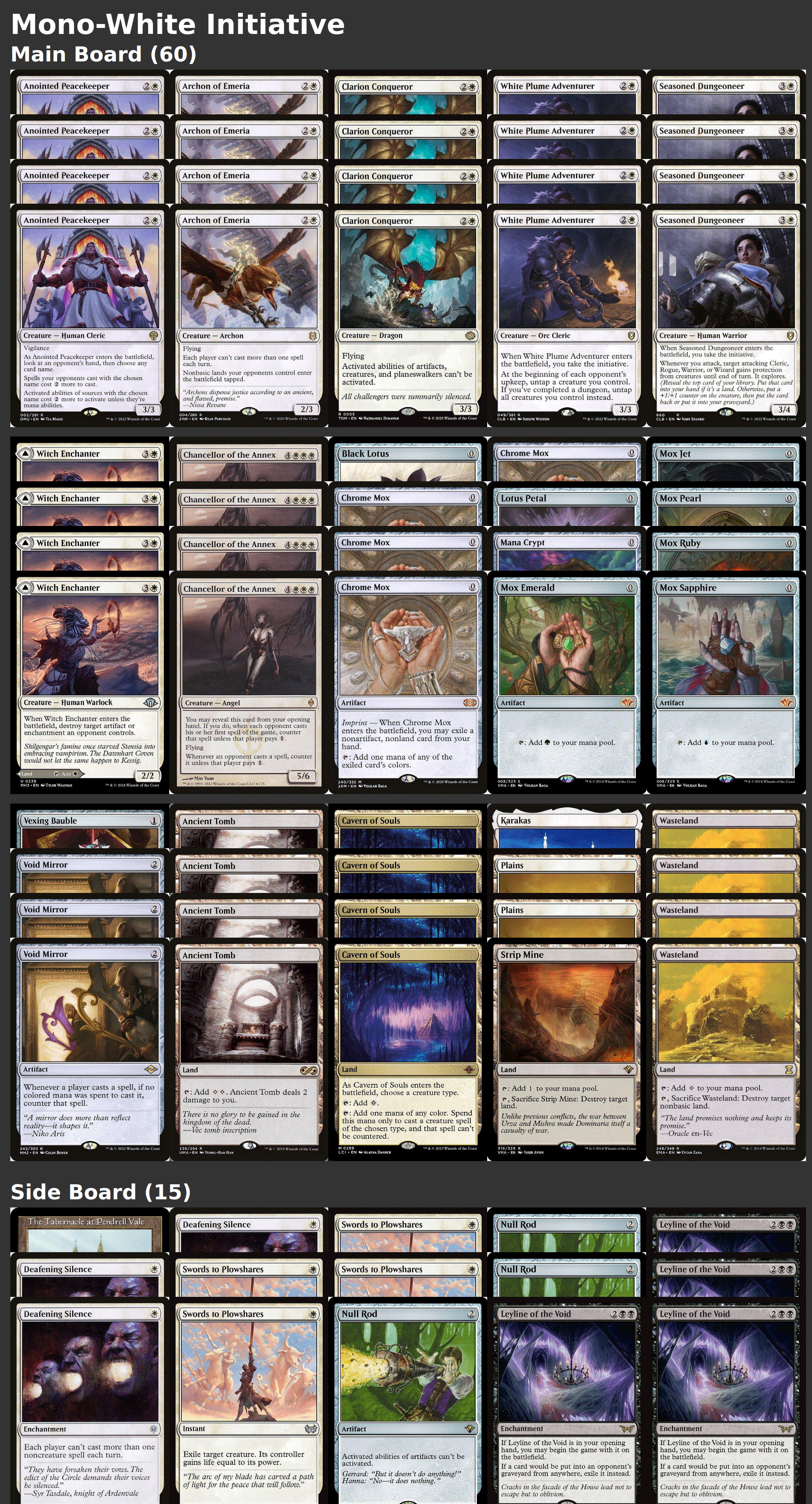 Mono-White Initiative