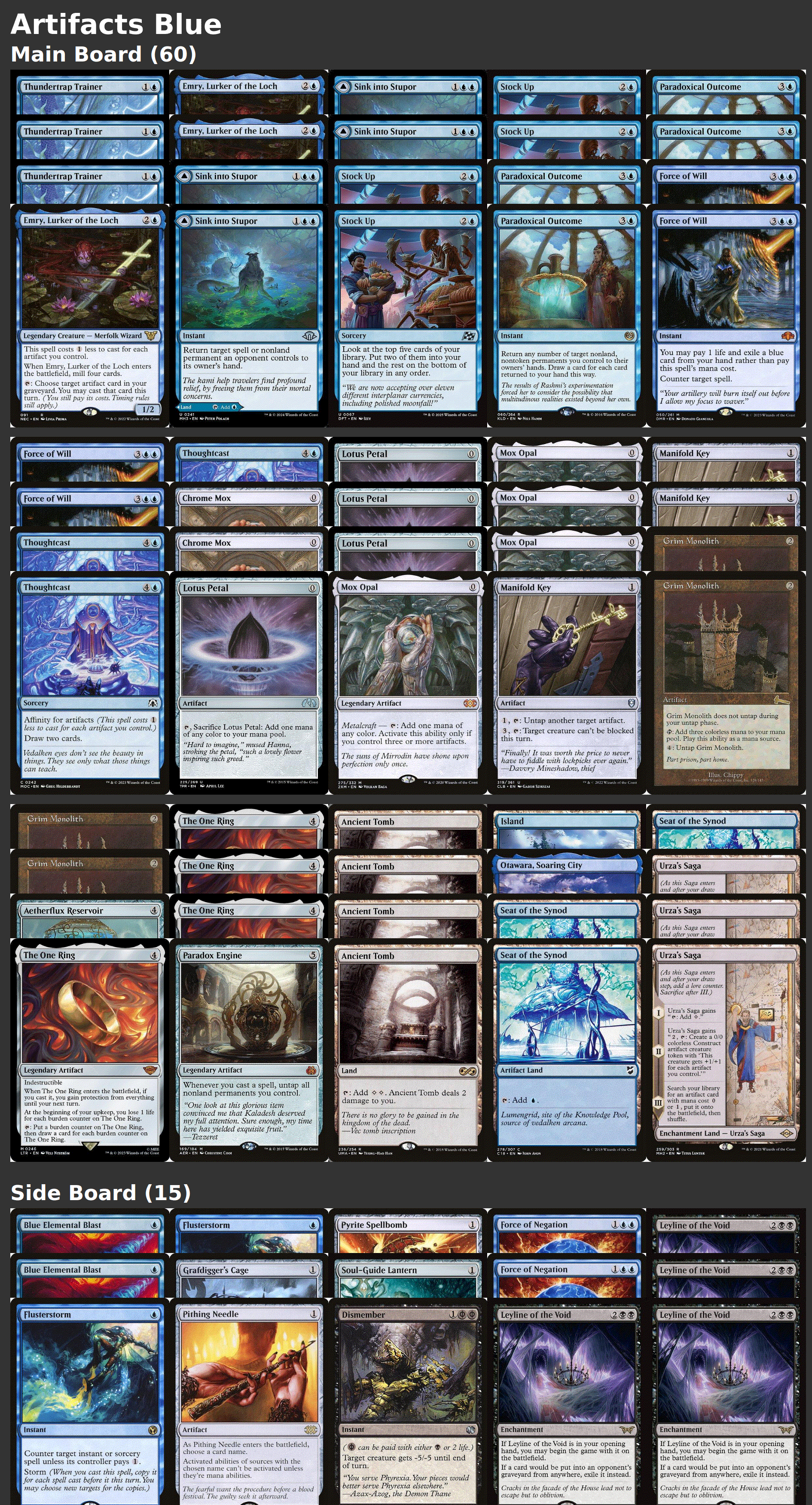 Artifacts Blue
