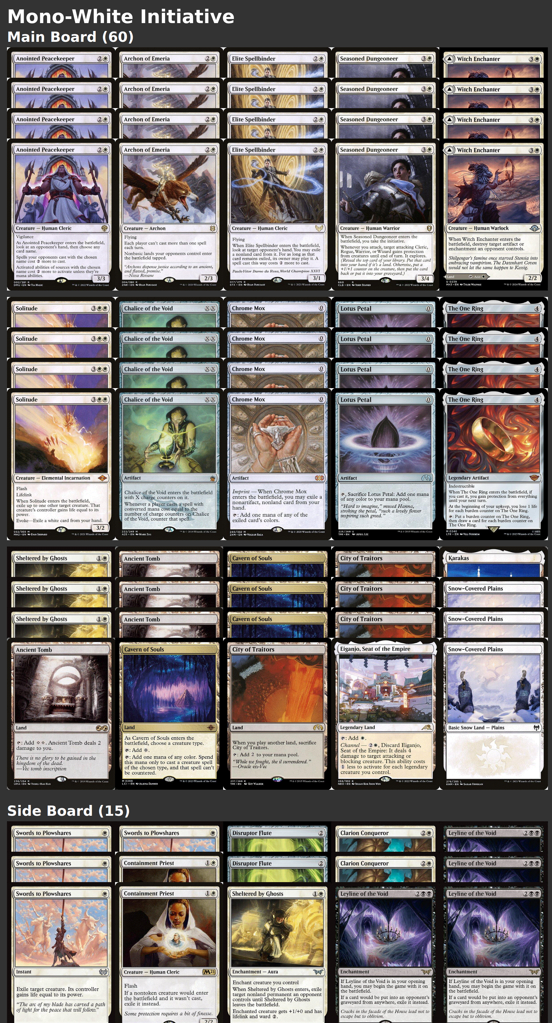 Mono-White Initiative