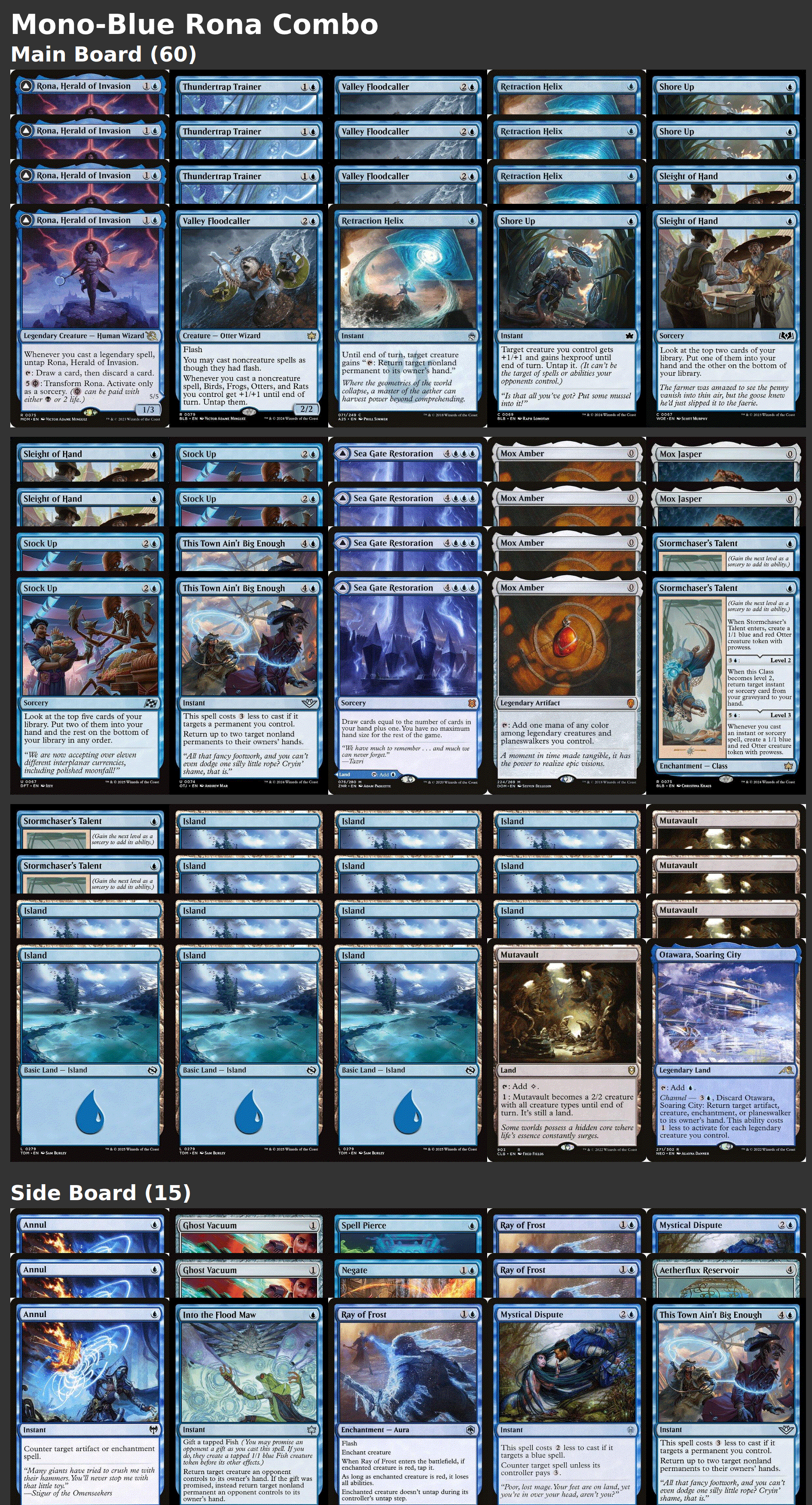 Mono-Blue Rona Combo