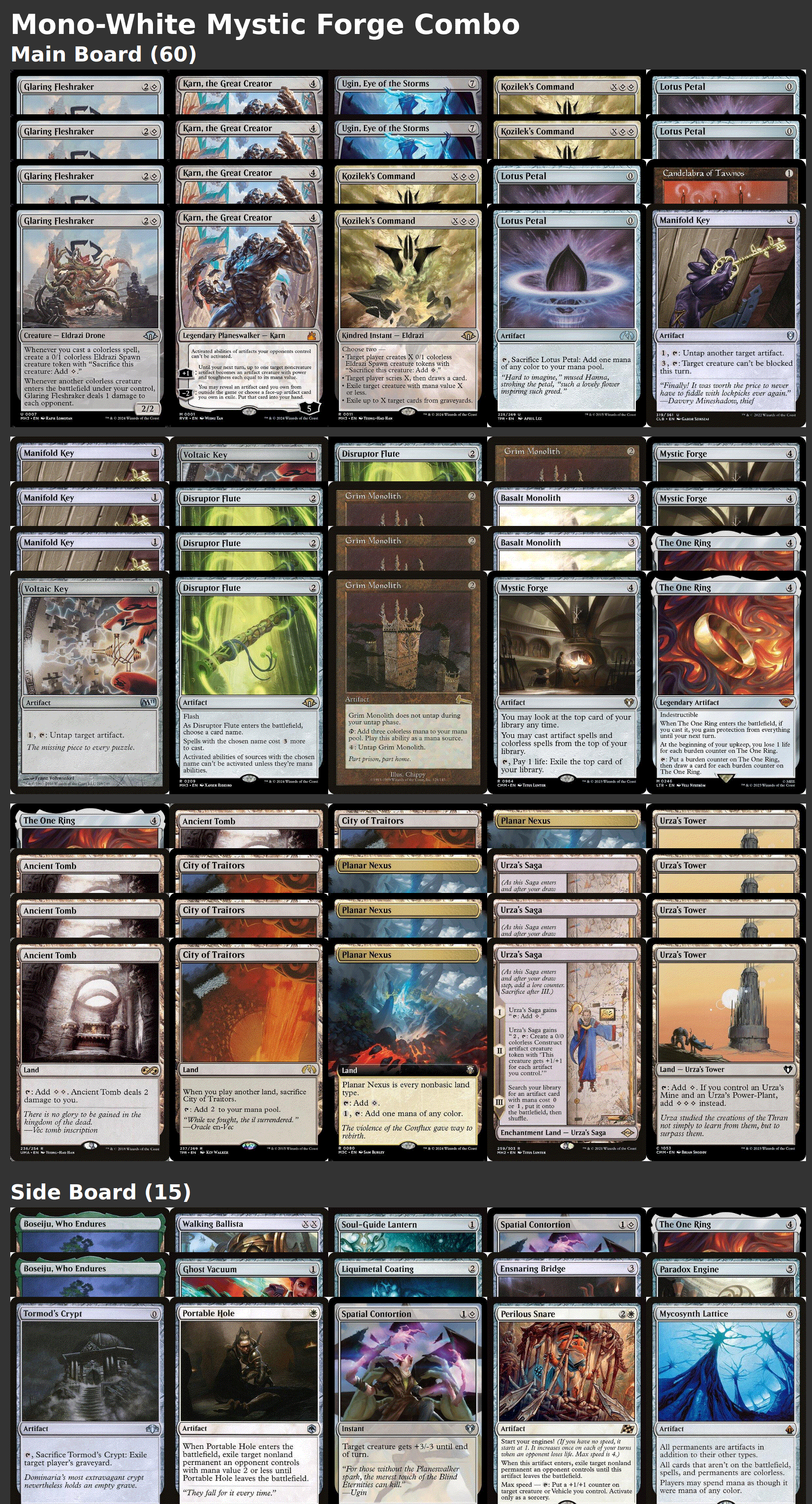 Mono-White Mystic Forge Combo