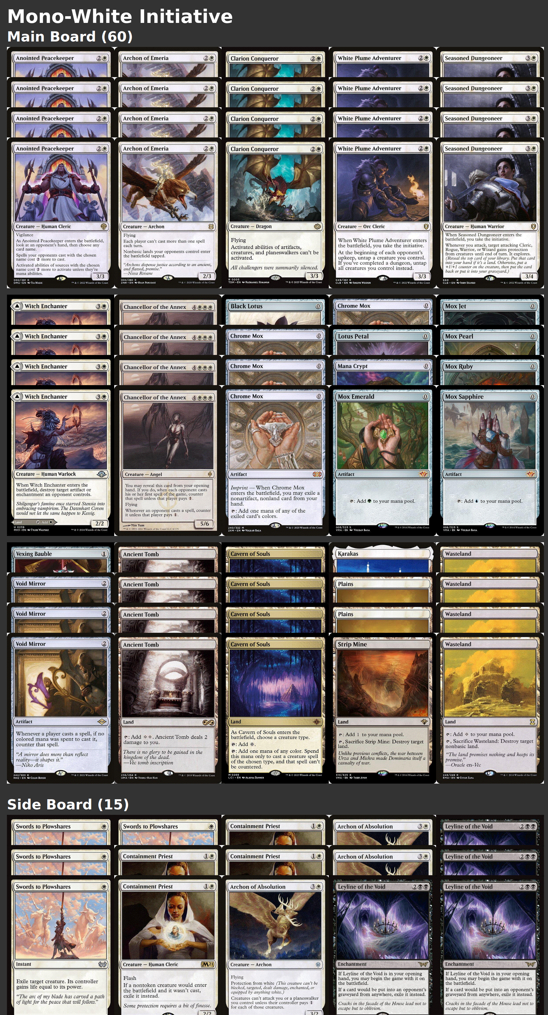 Mono-White Initiative