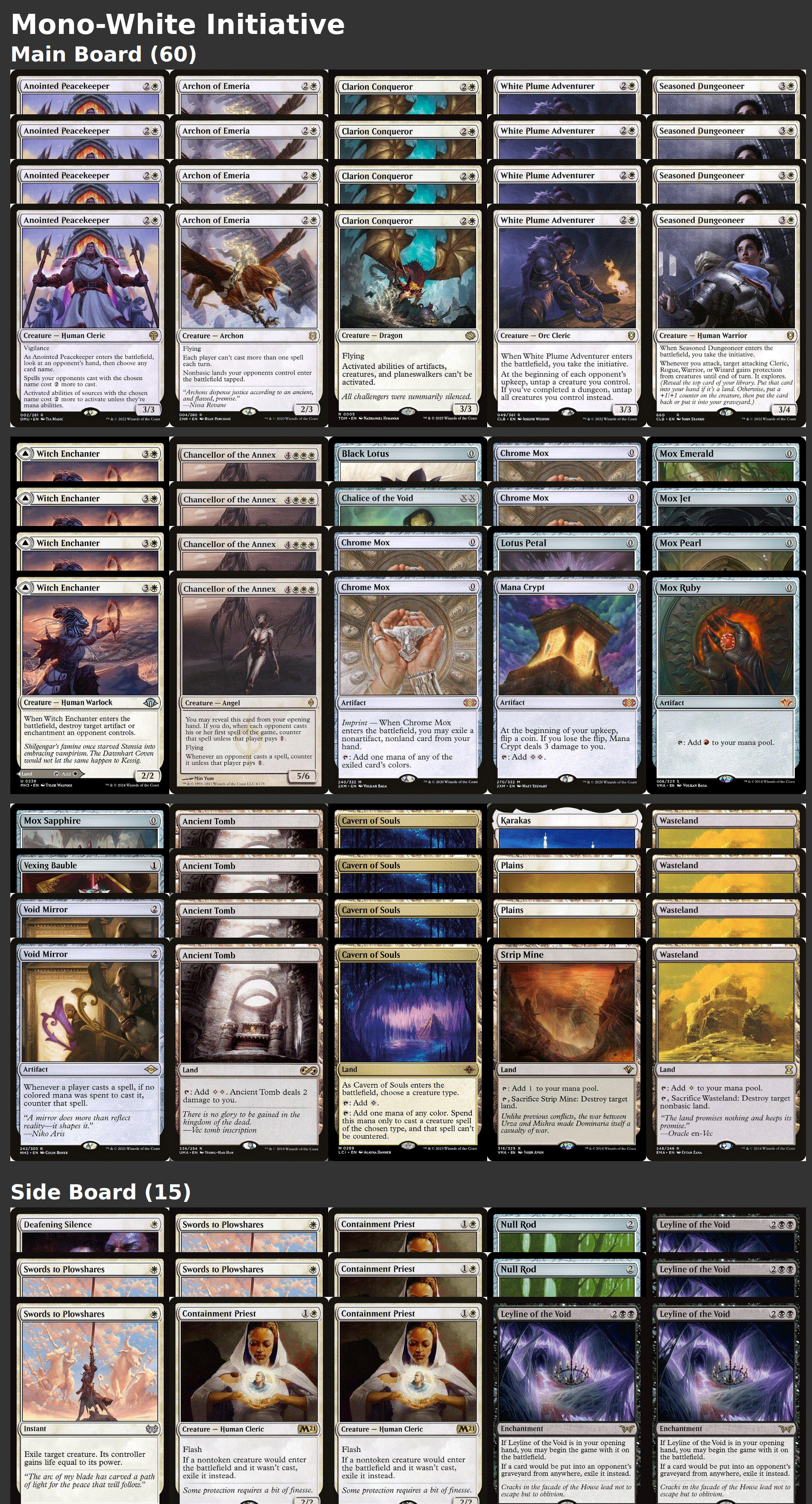 Mono-White Initiative