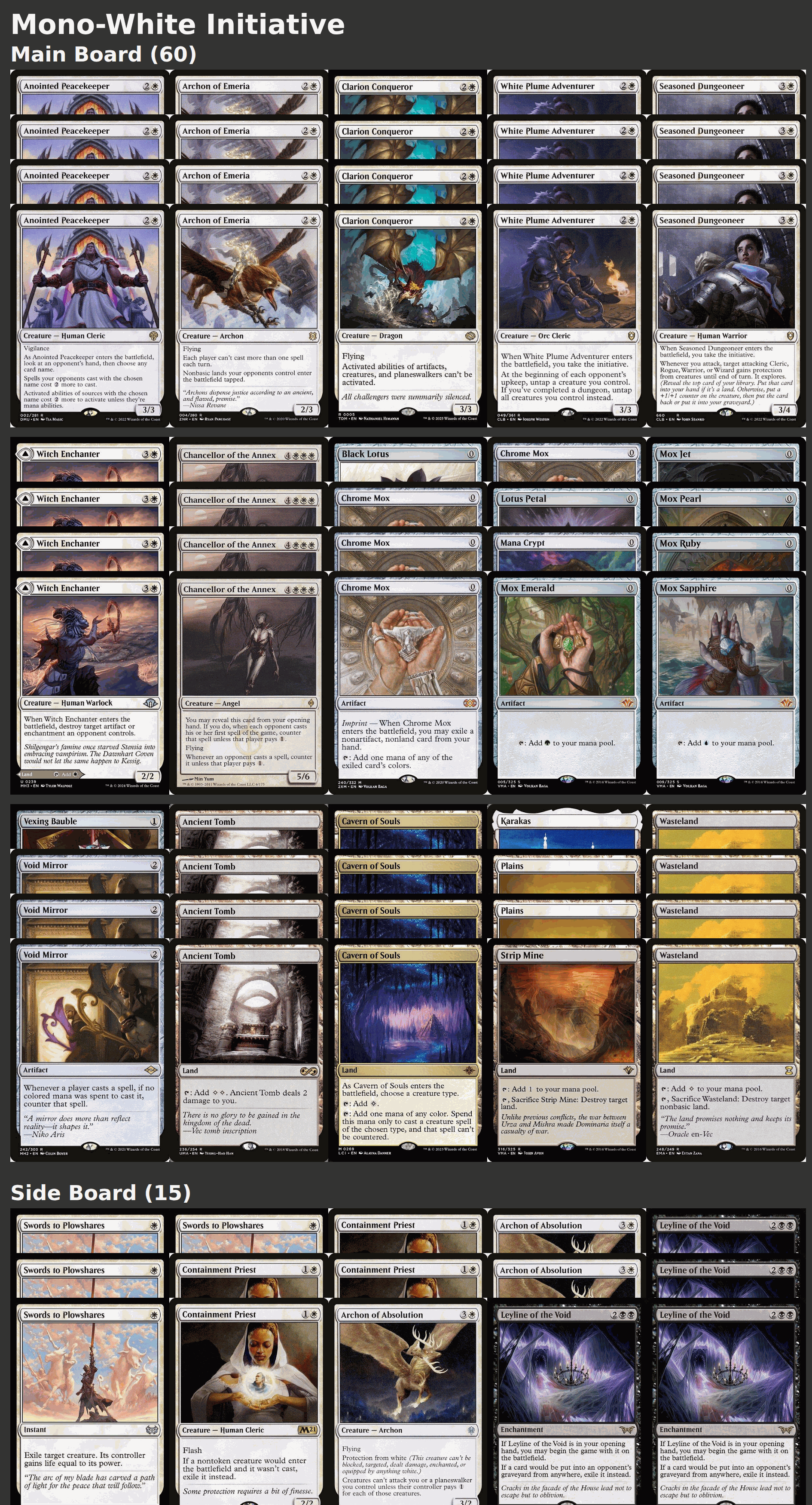 Mono-White Initiative