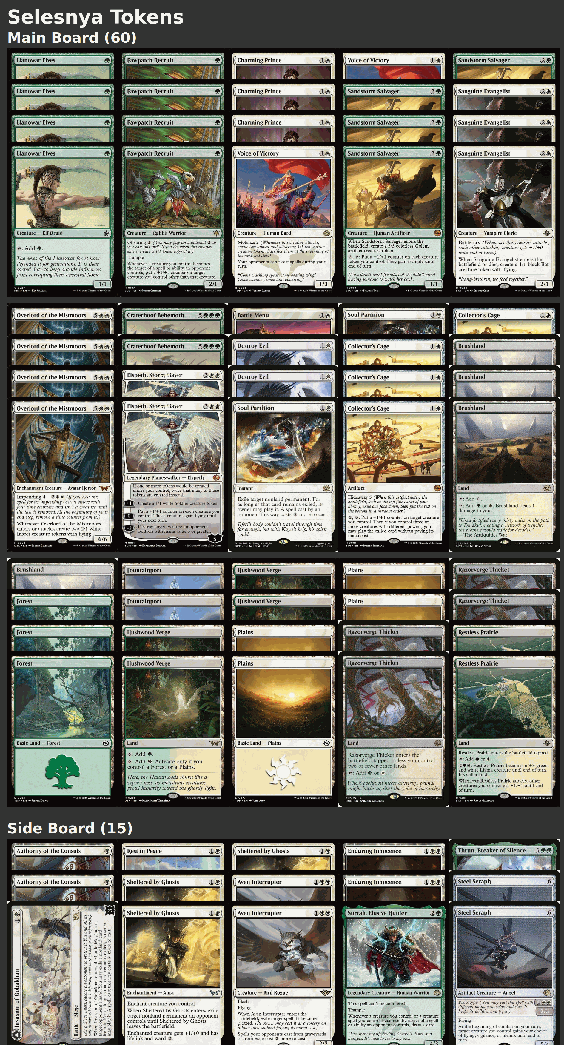 Selesnya Tokens
