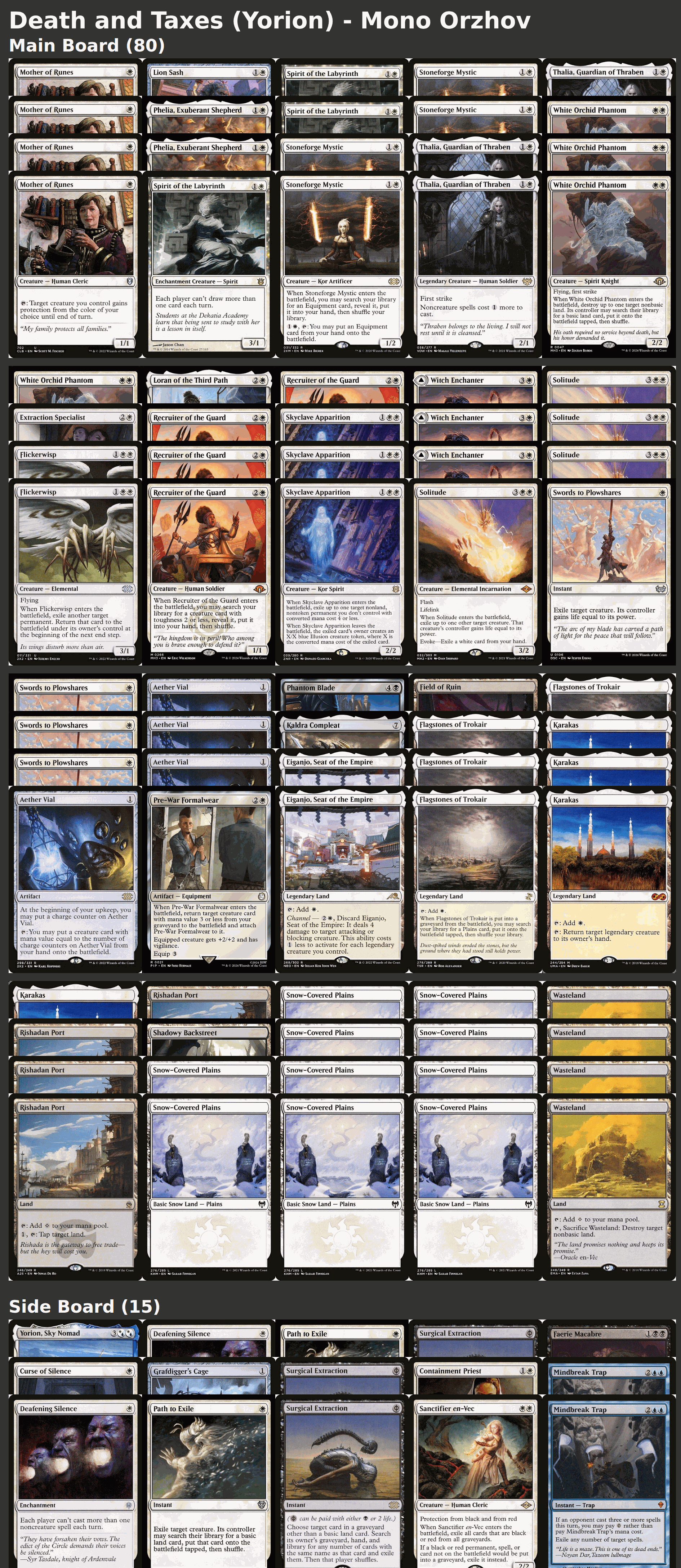Death and Taxes (Yorion) - Mono Orzhov