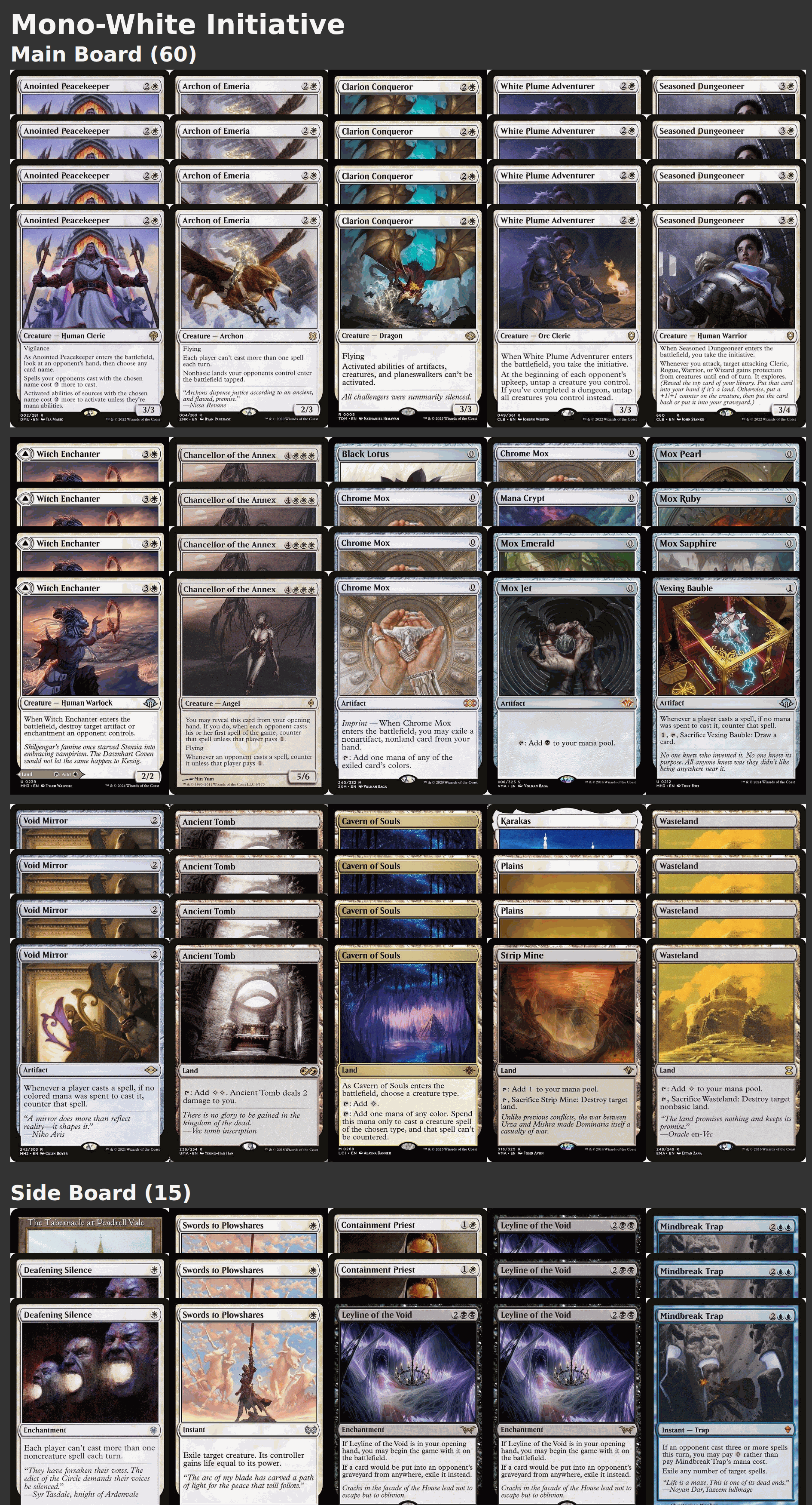 Mono-White Initiative
