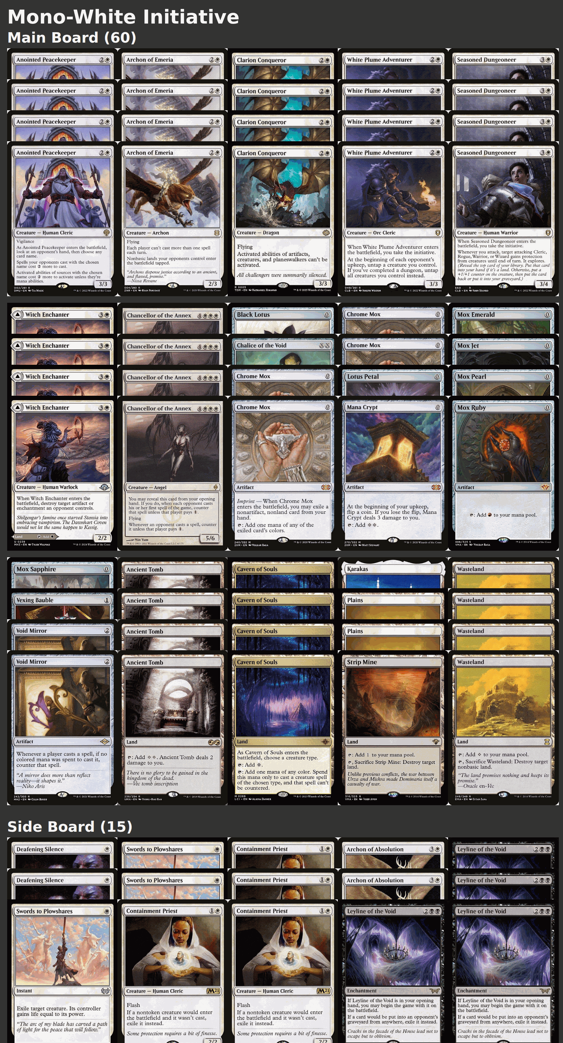 Mono-White Initiative