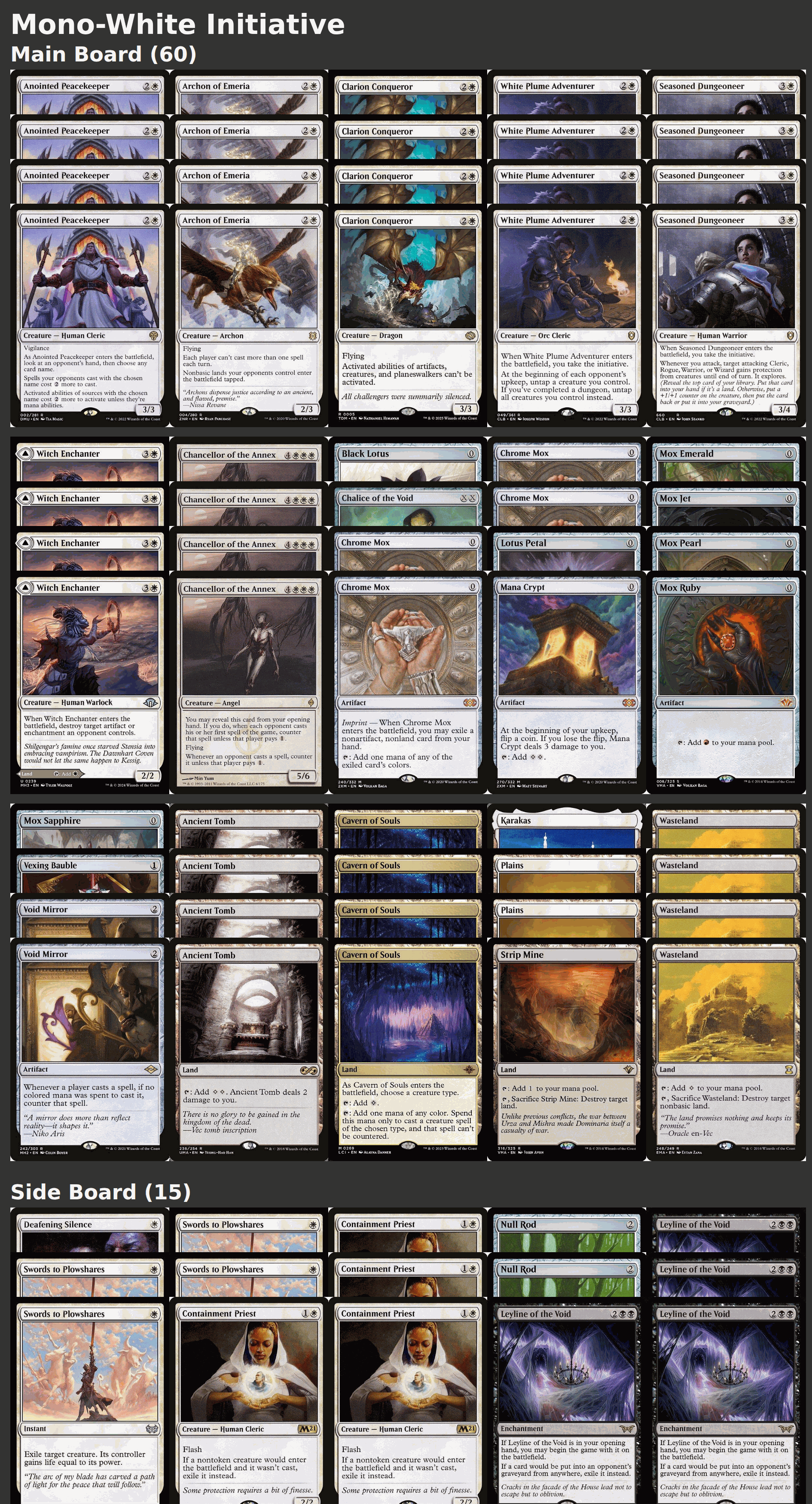 Mono-White Initiative