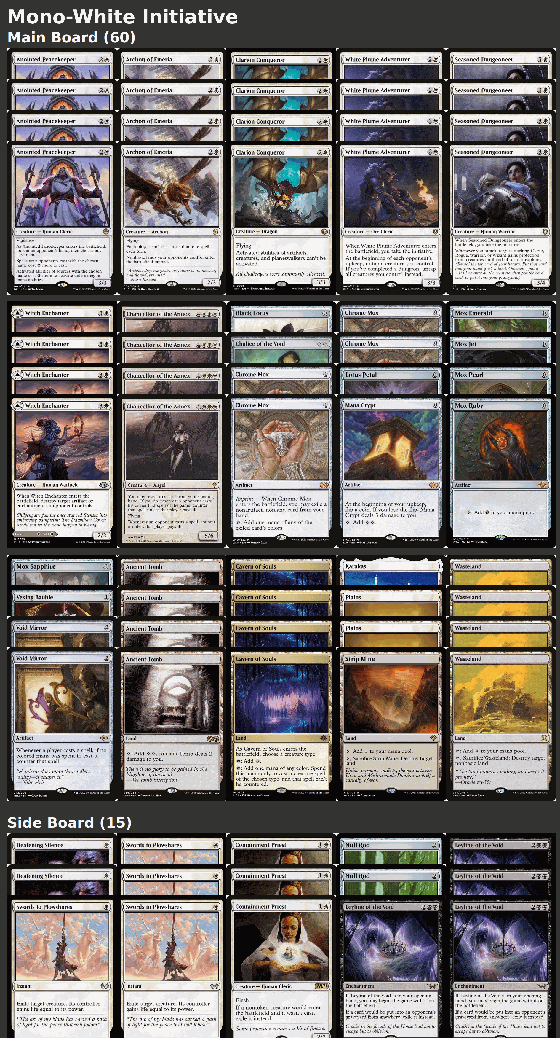Mono-White Initiative