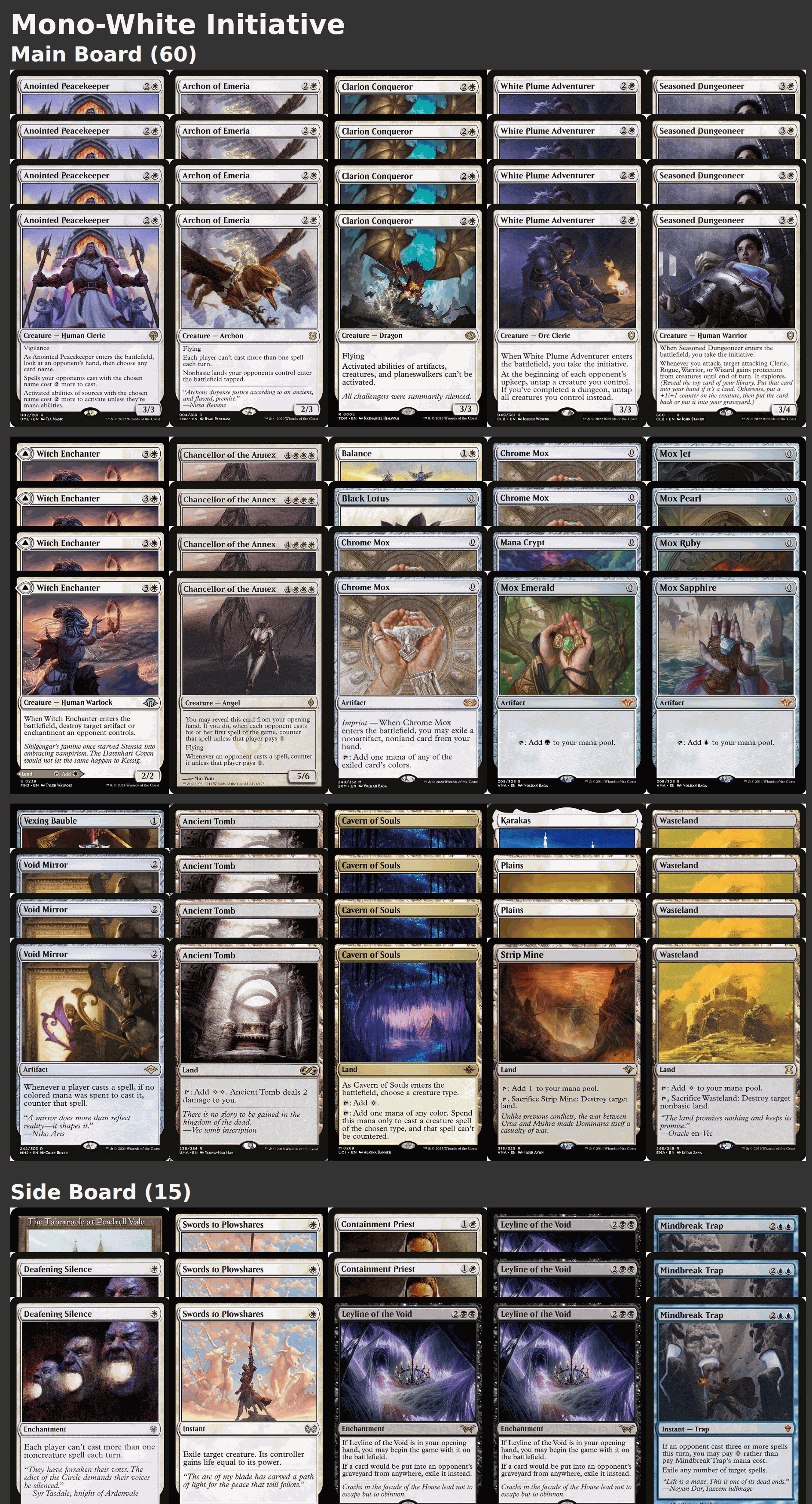 Mono-White Initiative