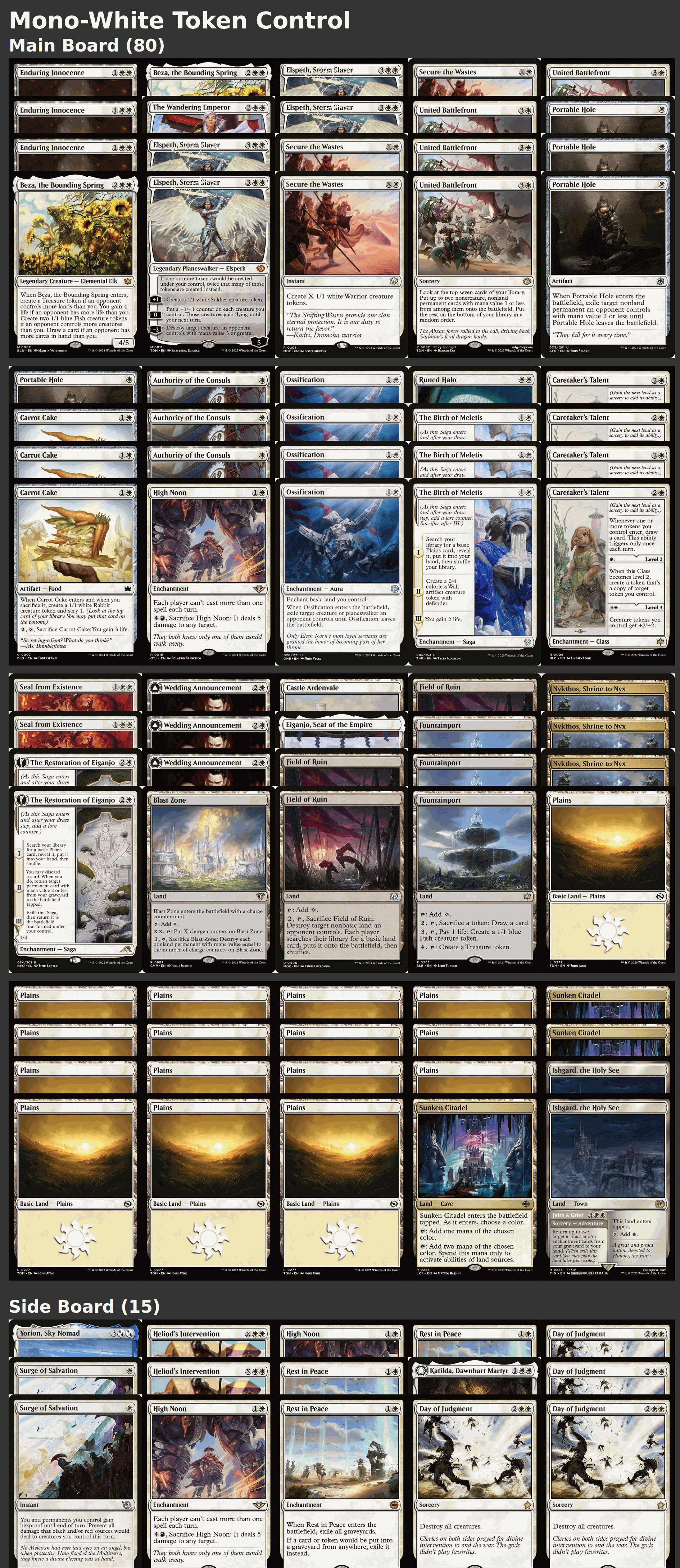 Mono-White Token Control