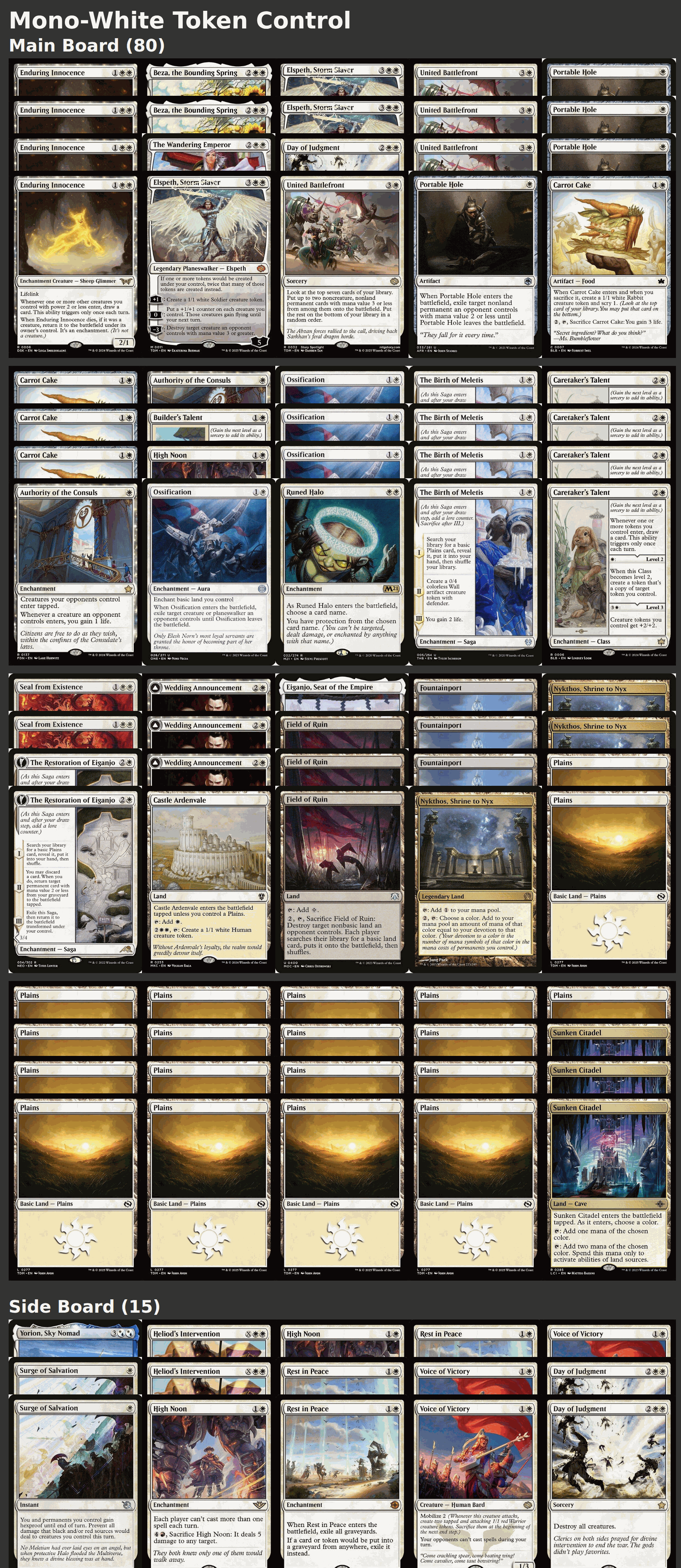 Mono-White Token Control
