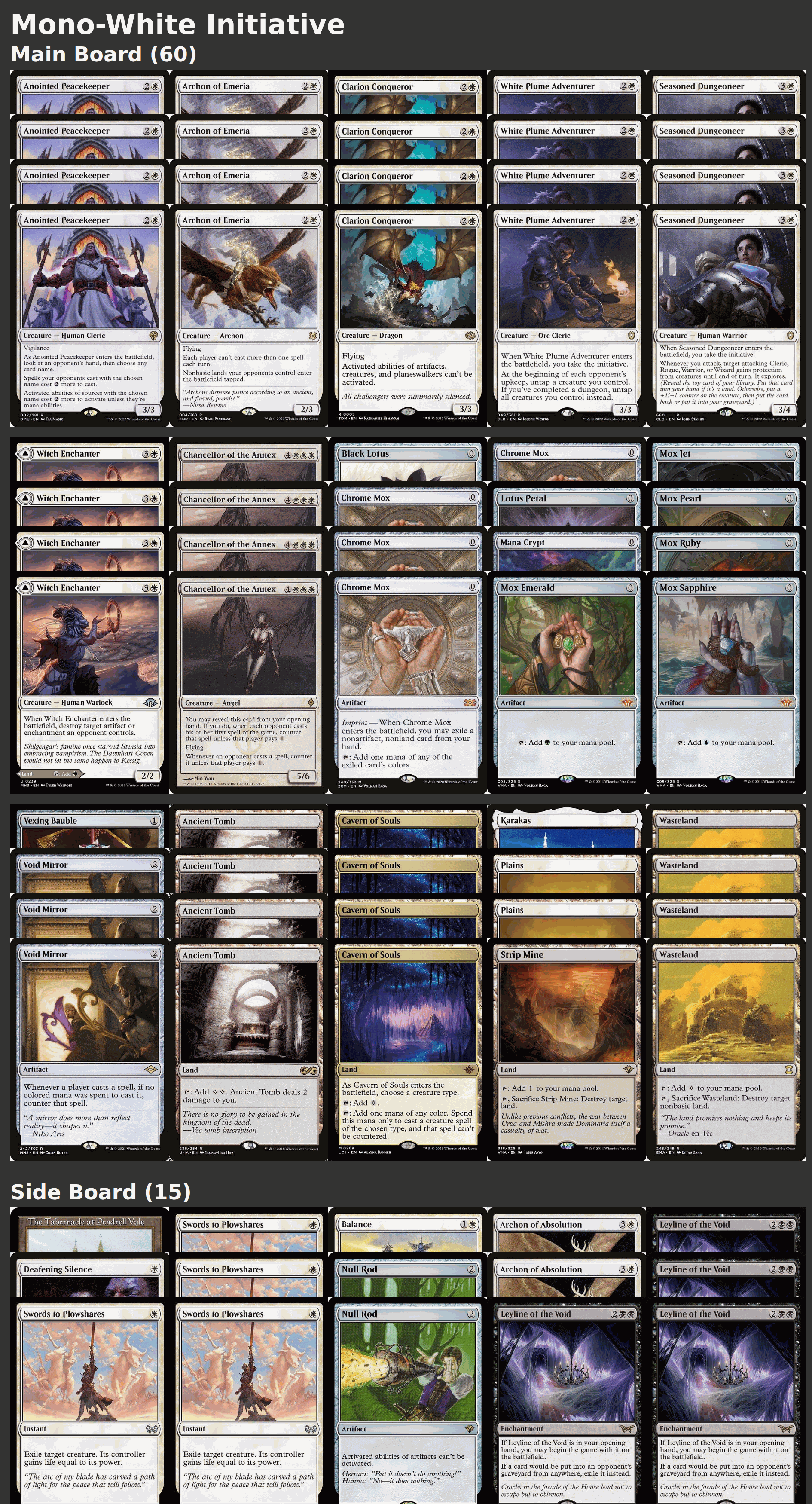 Mono-White Initiative