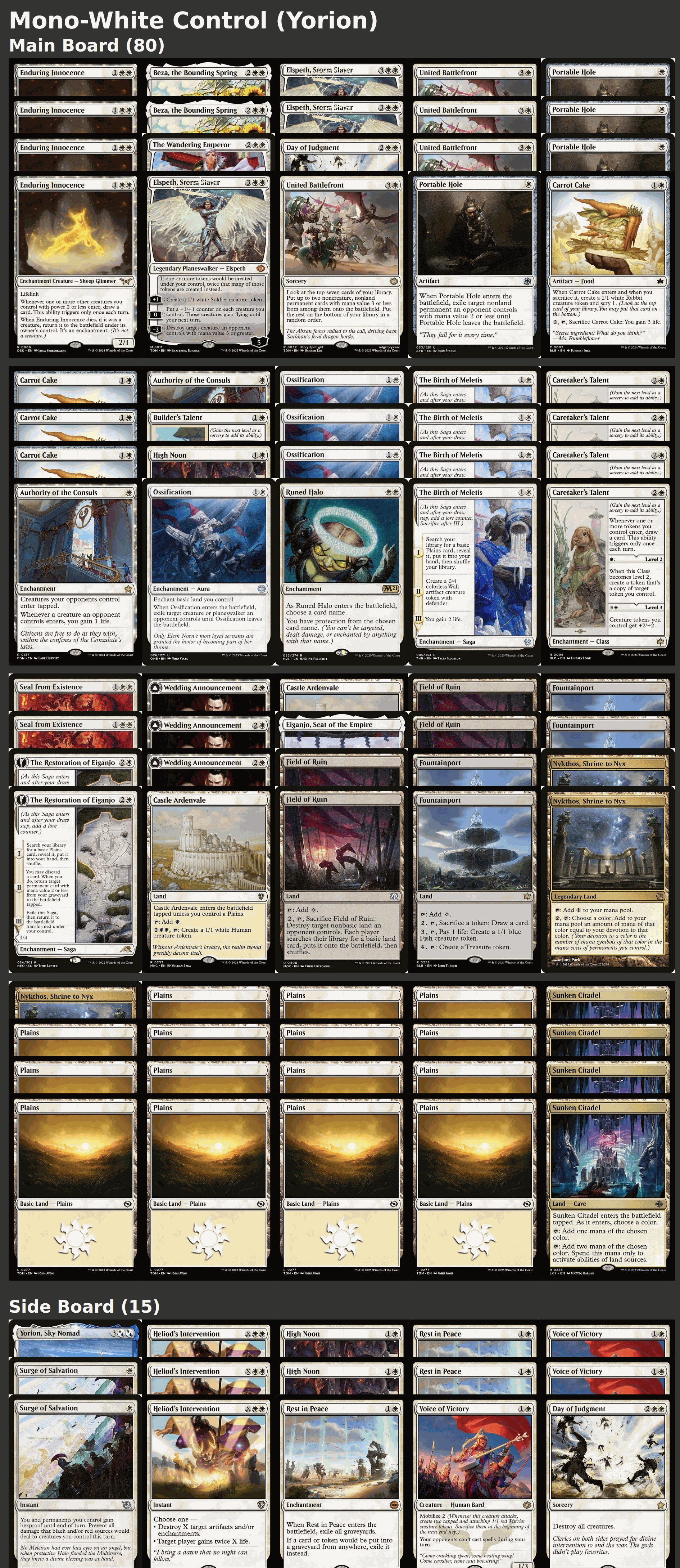 Mono-White Control (Yorion)