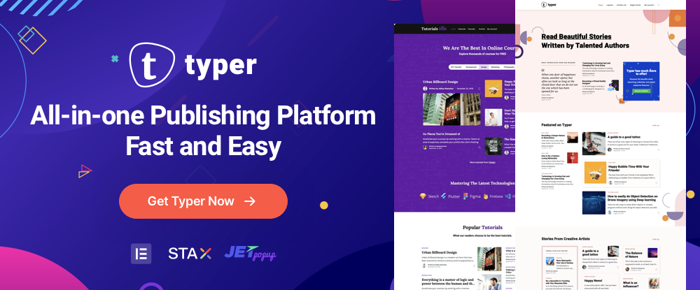 Typer – Amazing Theme with Multi Author Publishing Features