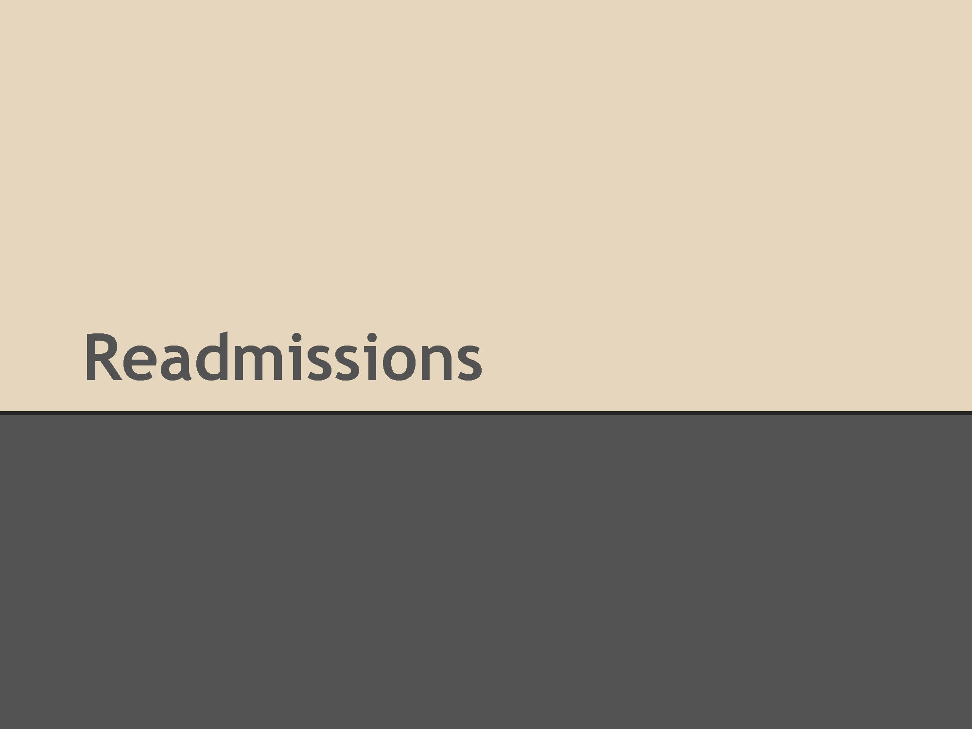 Readmissions main slide