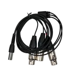 Raytalk - Four Wire and PTT Break Out Cable - XLR3 to TA5 Male