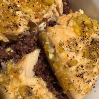 Glasierter Ofenlachs mit Möhren-Couscous, Foto 1