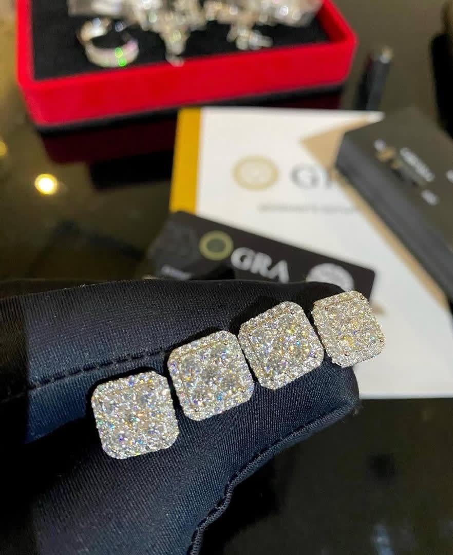 *White Diamond VVS Moissanite Earrings 💎💎* — Diamonds 💎 — Rose Fashion