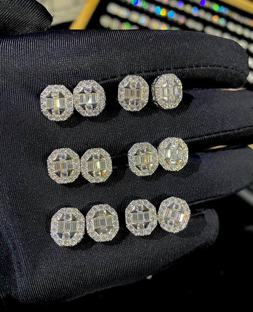 *White Diamond VVS Moissanite Earrings 💎💎* — Diamonds 💎 — Rose Fashion