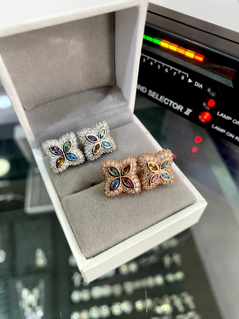 Diamond VVS Moissanite Earrings 💎 — Diamonds 💎 — Rose Fashion