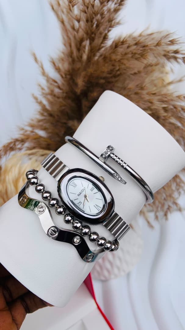 NAIDU Silver watch Mix combo — Bracelets — Rose Fashion