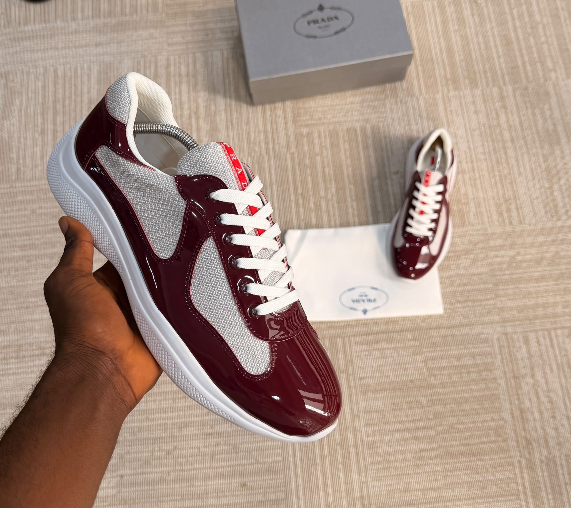 PRADA AMERICA’ S CUP “wine color “ — Shoes — Rose Fashion (photo 2)