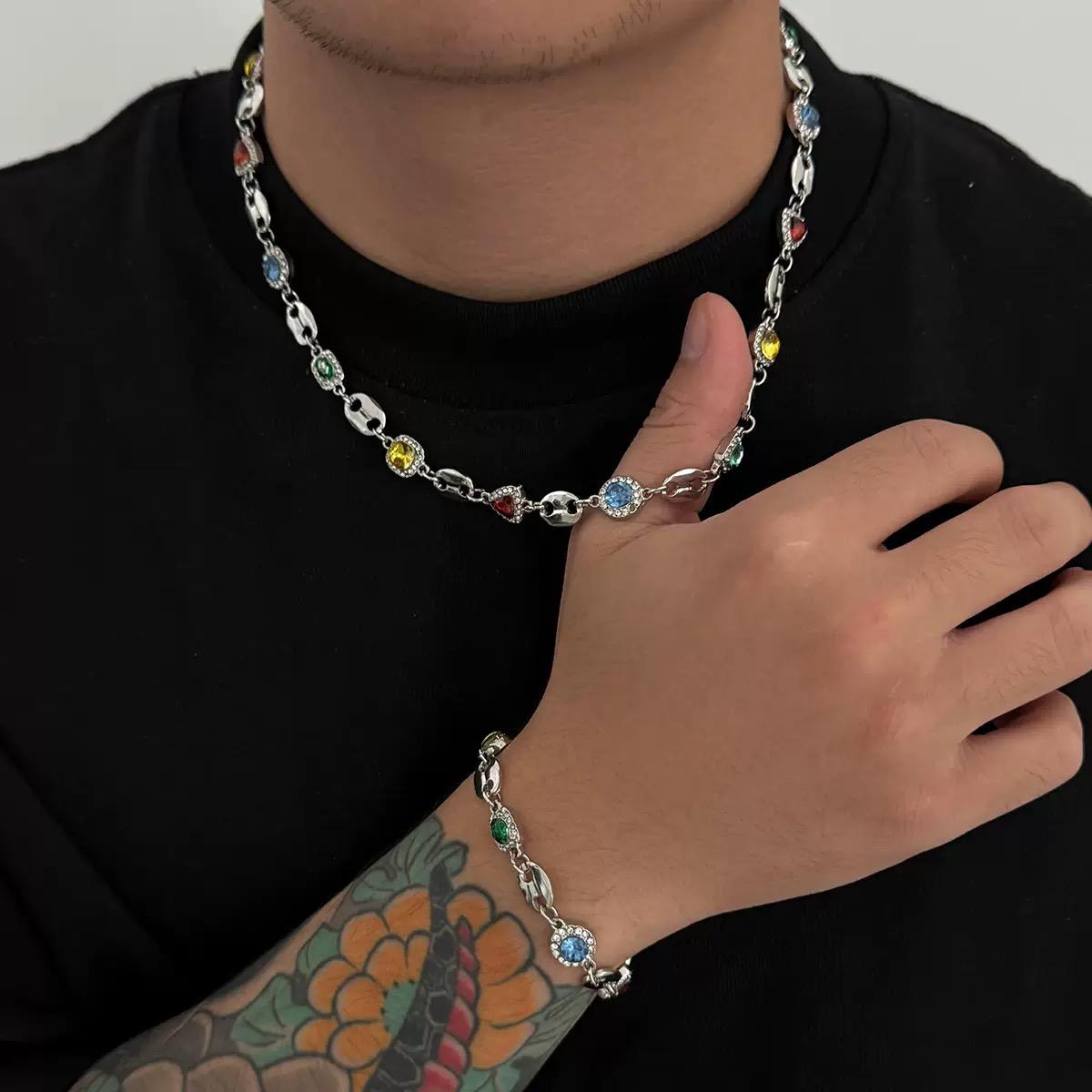 Original CZ colorful neckpiece set โ Neckpieces โ Rose Fashion