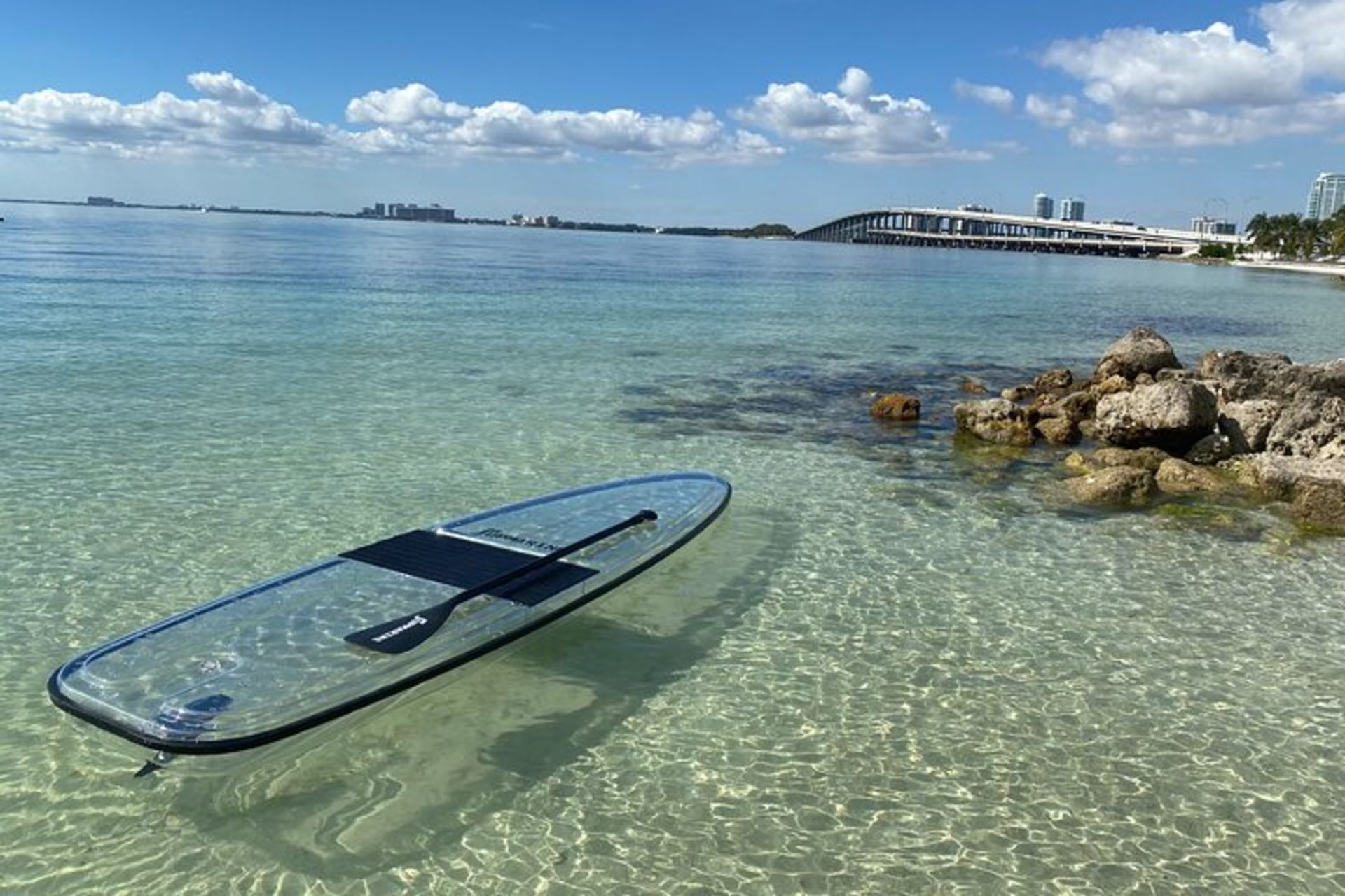 Clear StandUp Paddleboard Experience in Condado LagoonLED Night Kayak