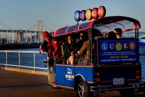 San Francisco Sunset or Evening Private Group Tour Lucky Tuk Tuk