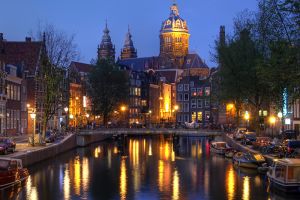 Evening canal cruise through Amsterdam