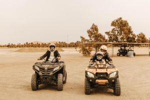 Quad Riding in Sand Dunes Merzouga Erg Chebbi Desert 