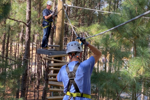 Geronimo Adventure Park 3 Course Zipline Pass near Houston