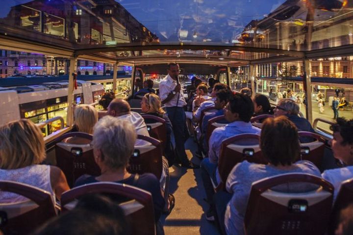 Berlin Night Tour: 75min Live Guided Panoramic Tour on Open-Top Bus image