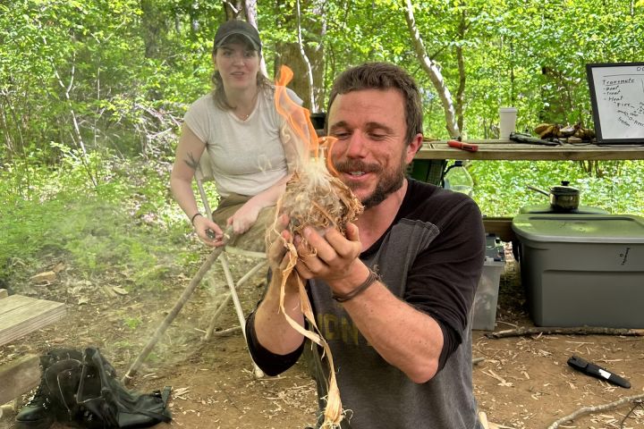 Fire by Friction: Bowdrill Class with Callan in N. Carolina image