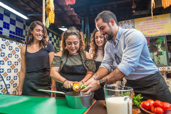 Mexican Cooking Class and Local Market Ingredients Selection with Transportation image