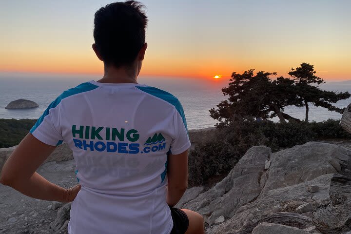 Small Group Hiking Sunset in Monolithos image